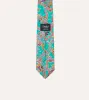 Green Large Paisley Silk Self-Tipped Tie sold by Drake's London