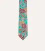 Green Large Paisley Silk Self-Tipped Tie sold by Drake's London