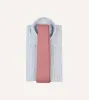 Red and Ecru Herringbone Linen Silk Tipped Tie sold by Drake's London