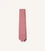 Red and Ecru Herringbone Linen Silk Tipped Tie sold by Drake's London