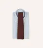 Burgundy Medallion Print Silk Twill Self Tipped Tie sold by Drake's London