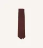 Burgundy Medallion Print Silk Twill Self Tipped Tie sold by Drake's London