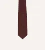 Burgundy Medallion Print Silk Twill Self Tipped Tie sold by Drake's London