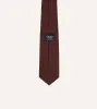 Burgundy Medallion Print Silk Twill Self Tipped Tie sold by Drake's London