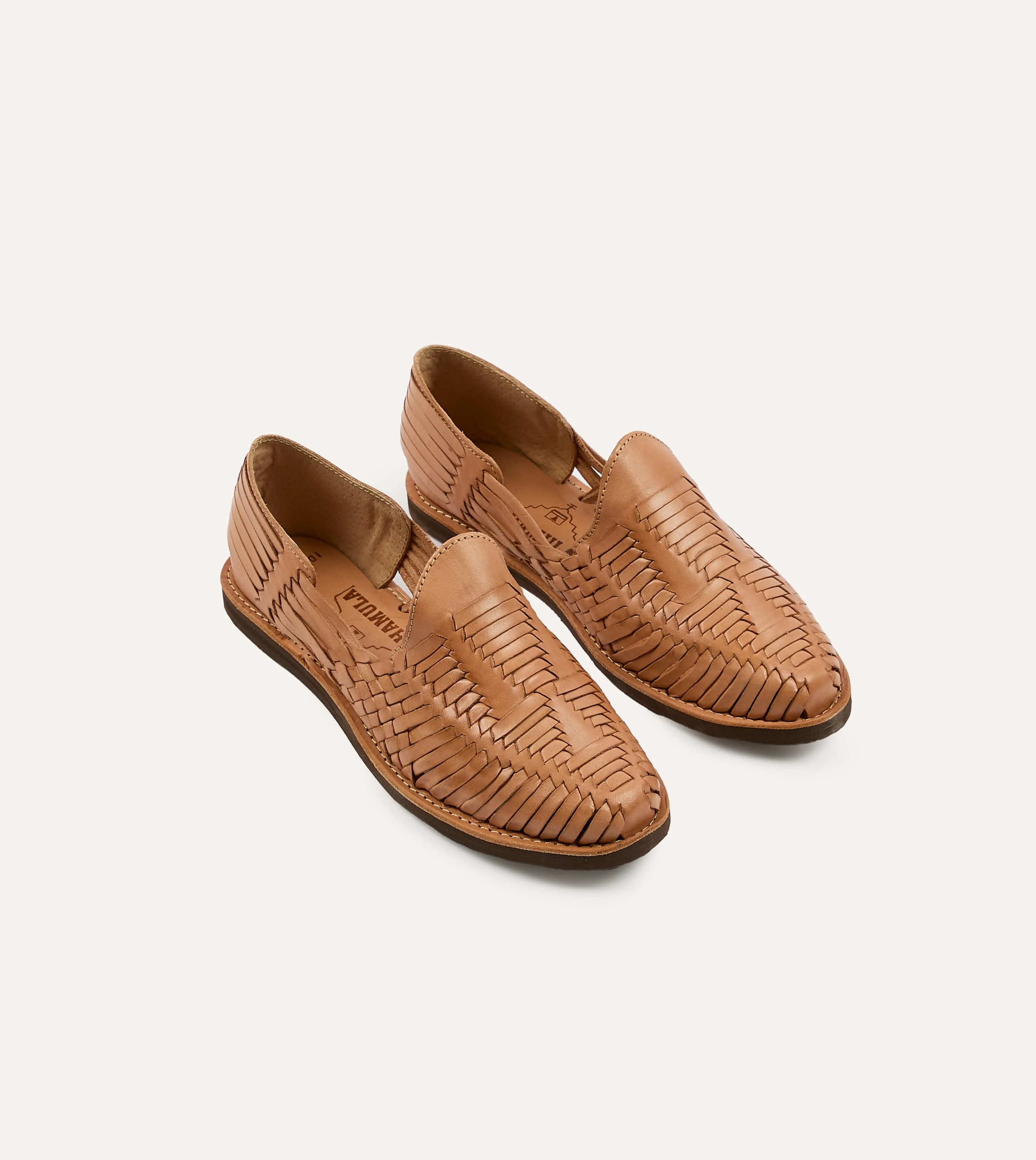 Chamula Tan Cancun Woven Sandal sold by Drake's London