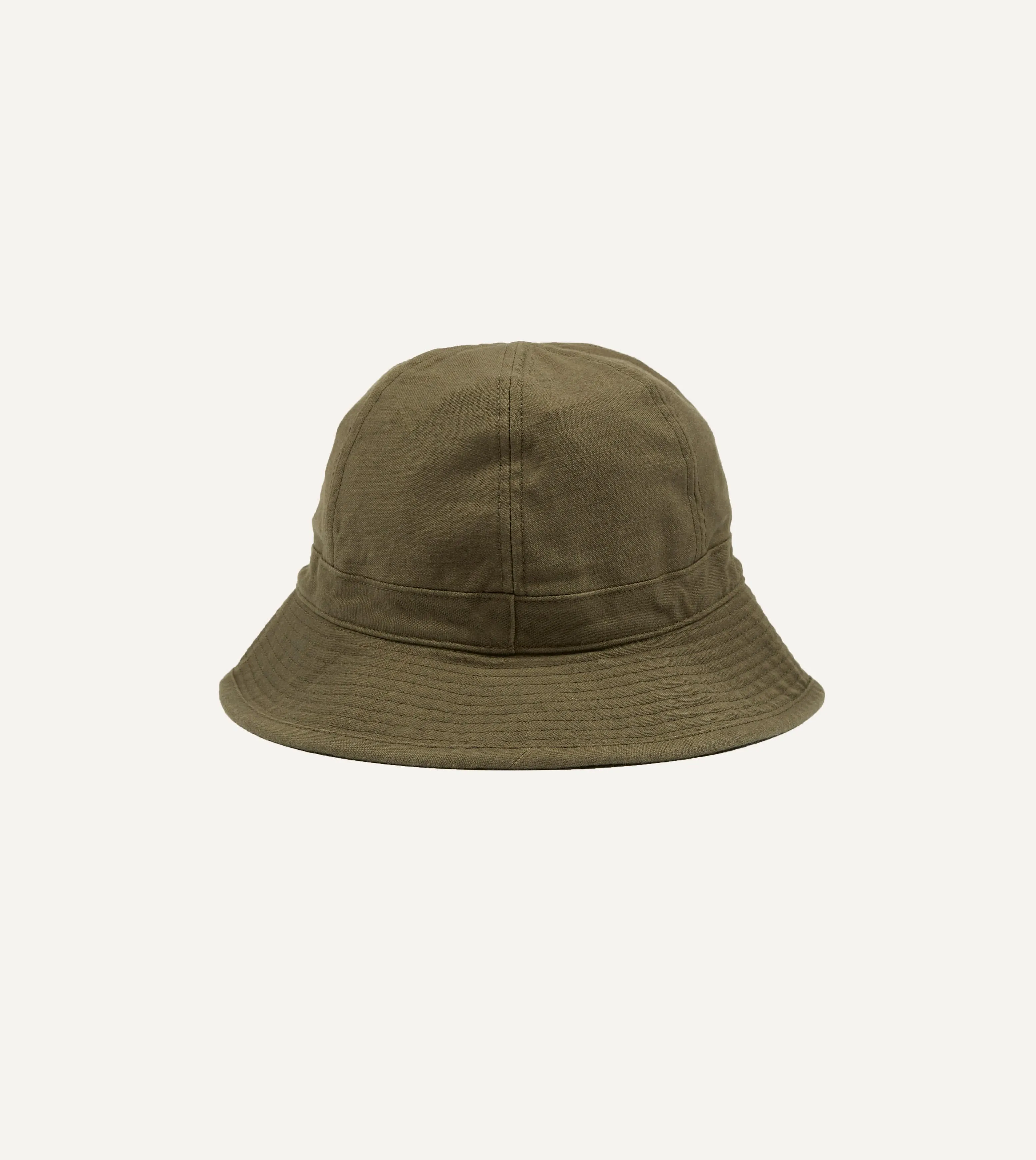 Câbleami Olive Baker Back Satin Cotton Metro Hat sold by Drake's London