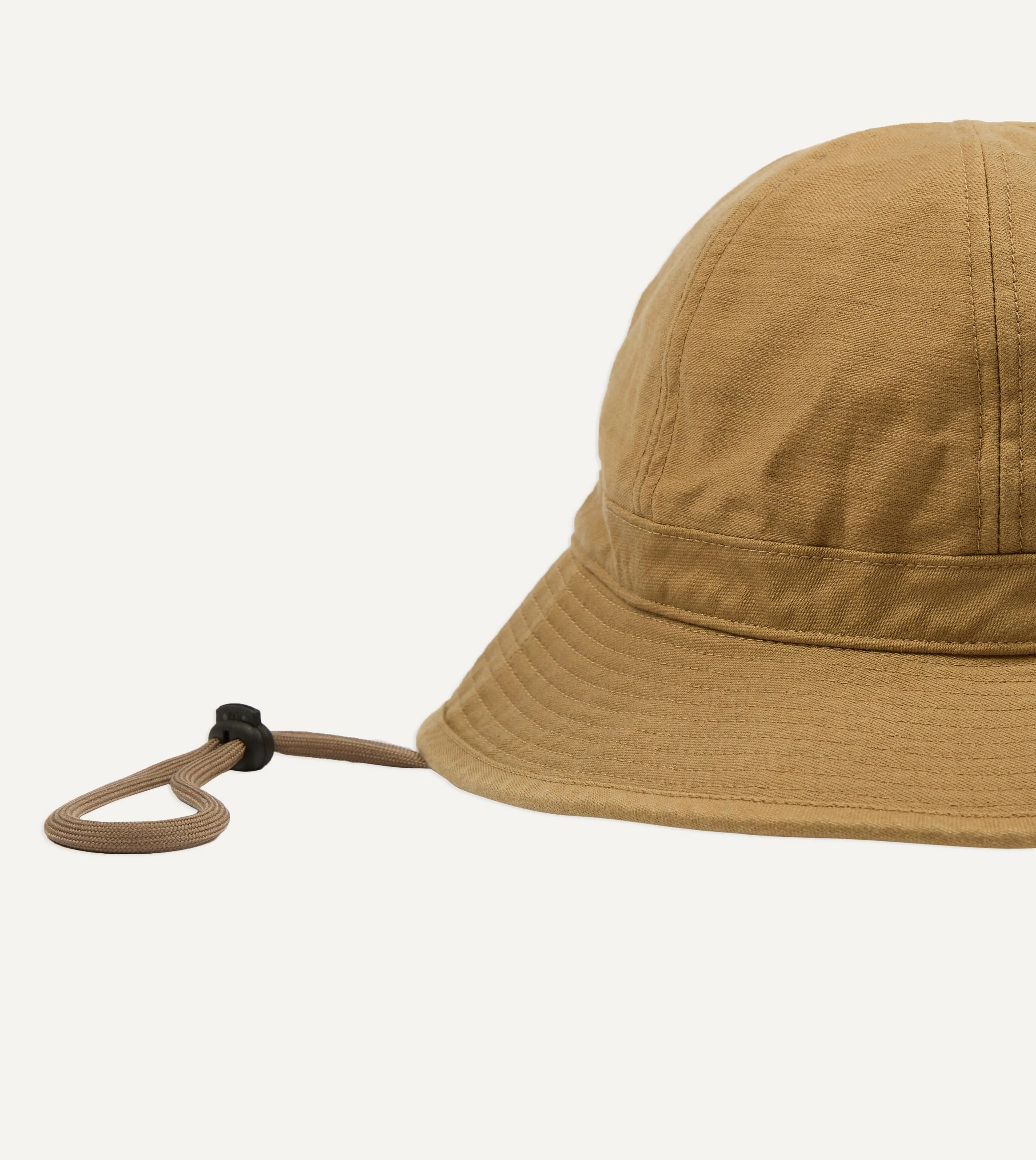 Câbleami Tan Baker Back Satin Cotton Metro Hat sold by Drake's London product image thumbnail 2