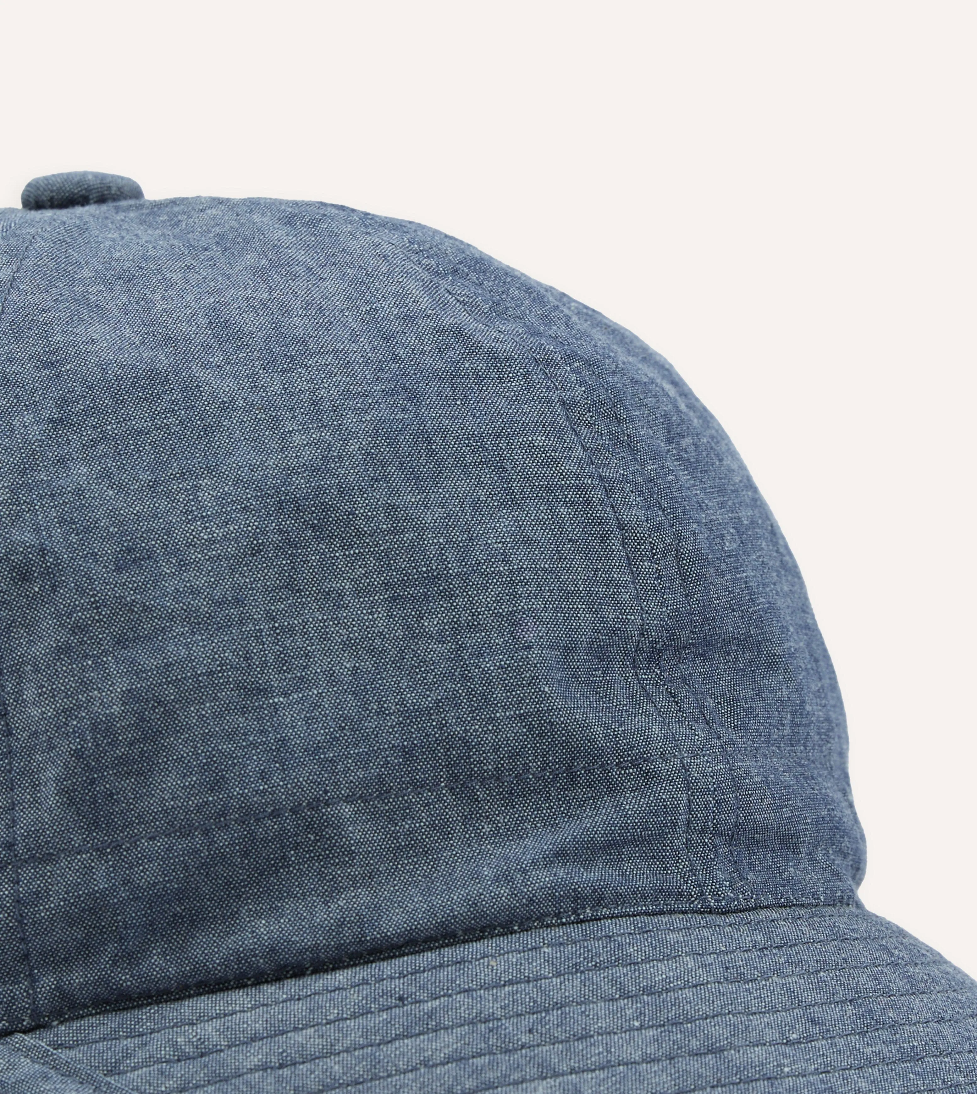 Câbleami Indigo 6oz Chambray Cotton Army Cap sold by Drake's London product image thumbnail 3