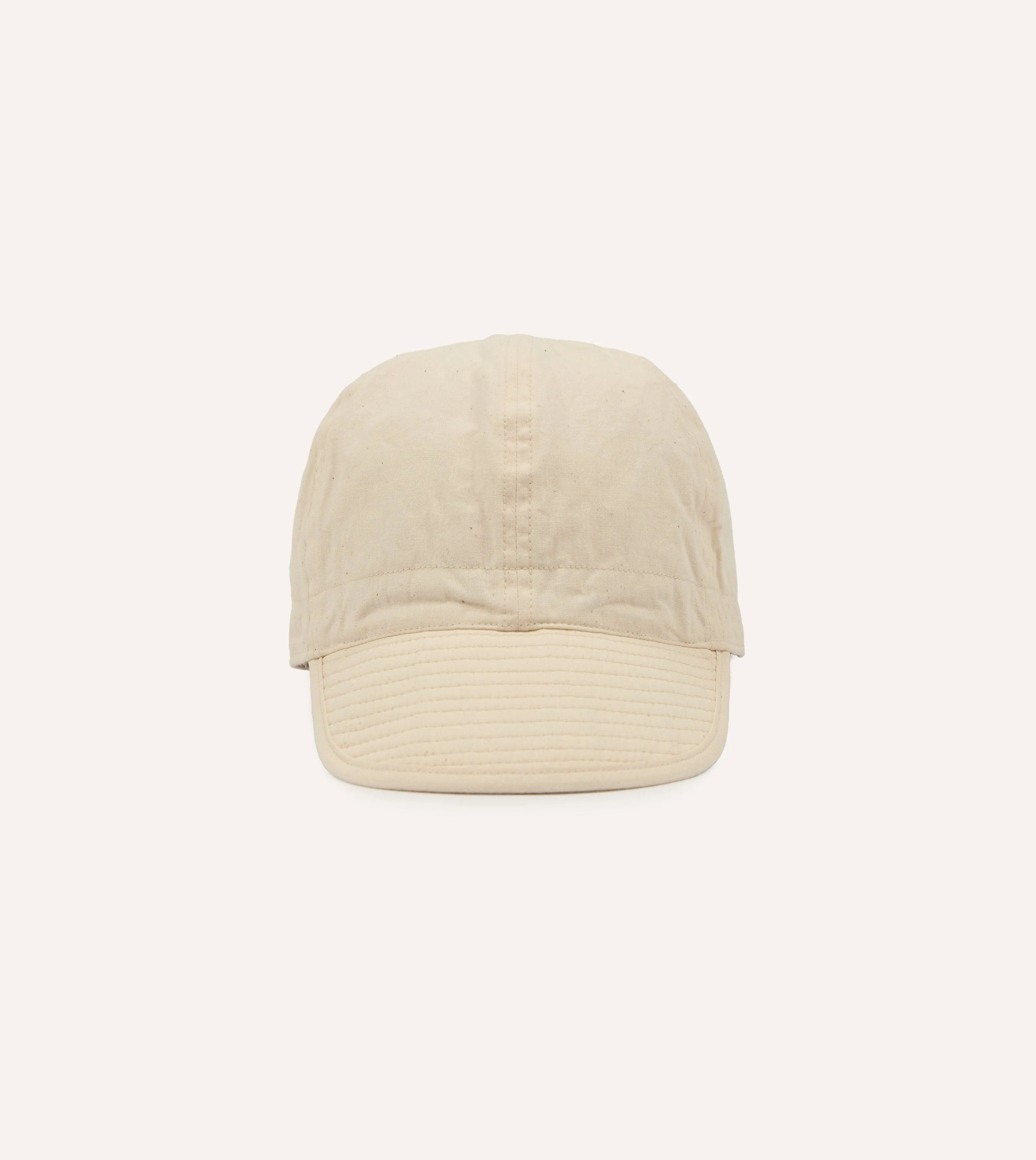Câbleami Ecru 6oz Chambray Cotton Army Cap sold by Drake's London