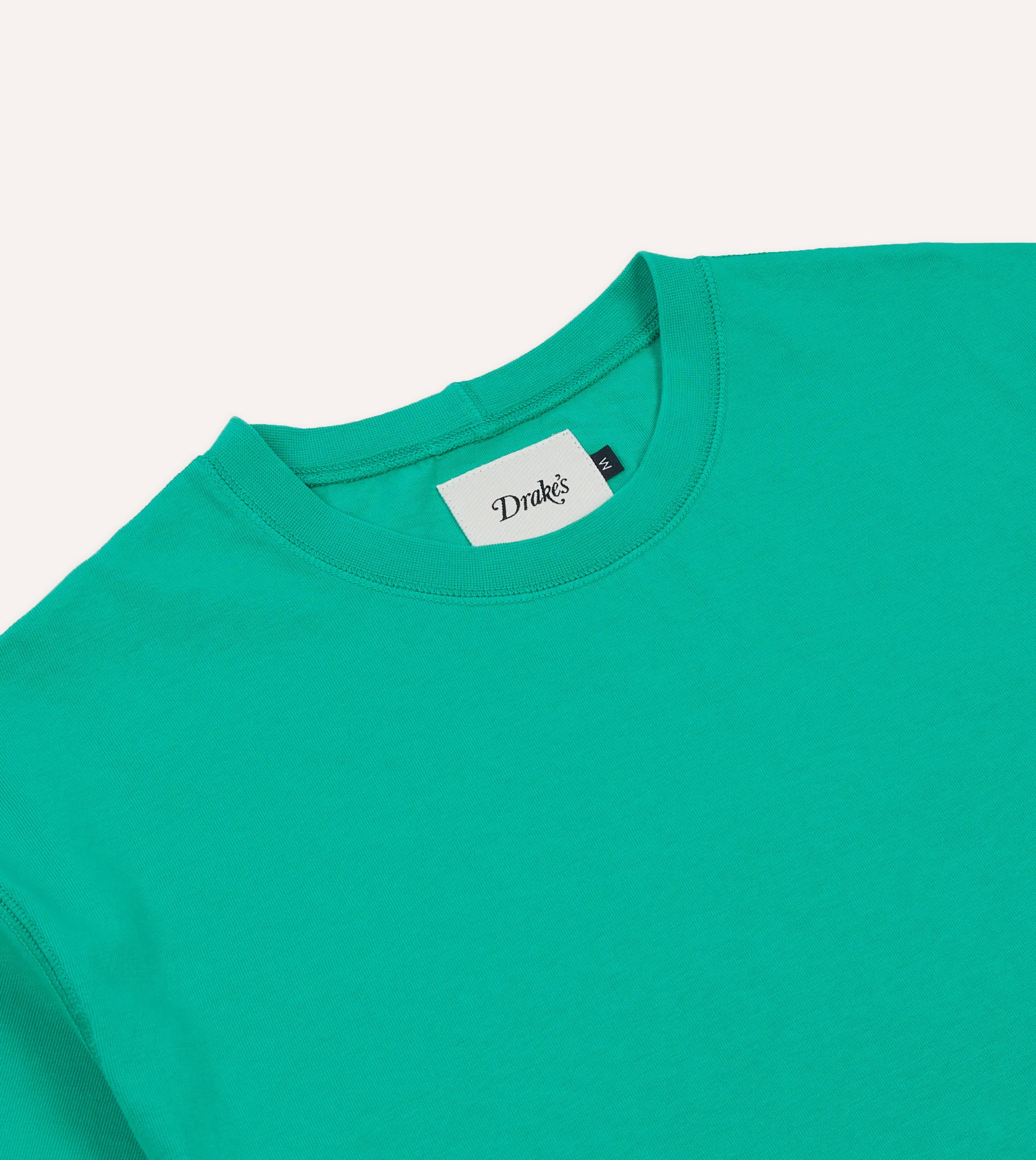 Antique Green Lightweight Cotton Crew Neck Hiking T-Shirt sold by Drake's London product image thumbnail 3