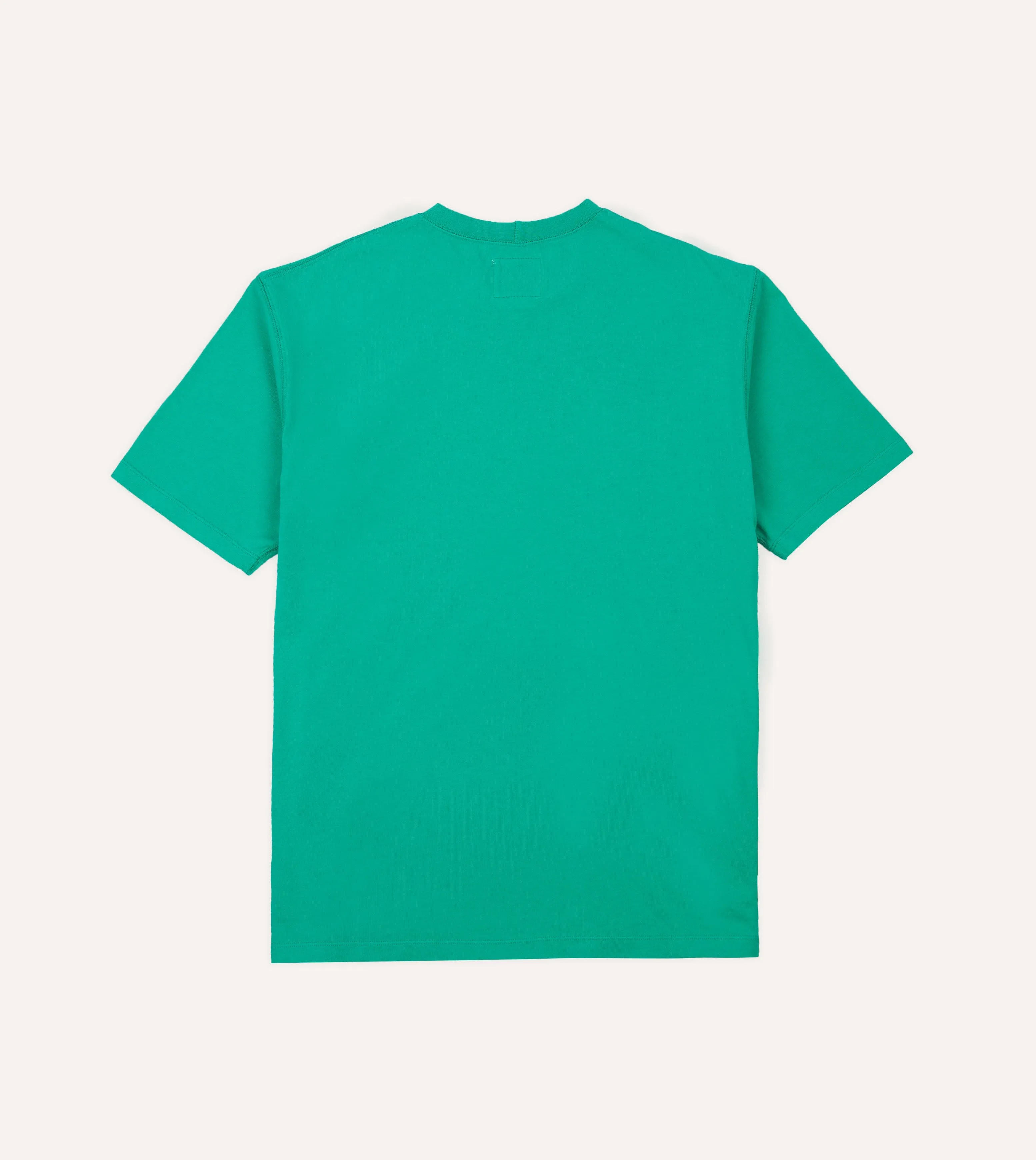 Antique Green Lightweight Cotton Crew Neck Hiking T-Shirt sold by Drake's London product image thumbnail 4