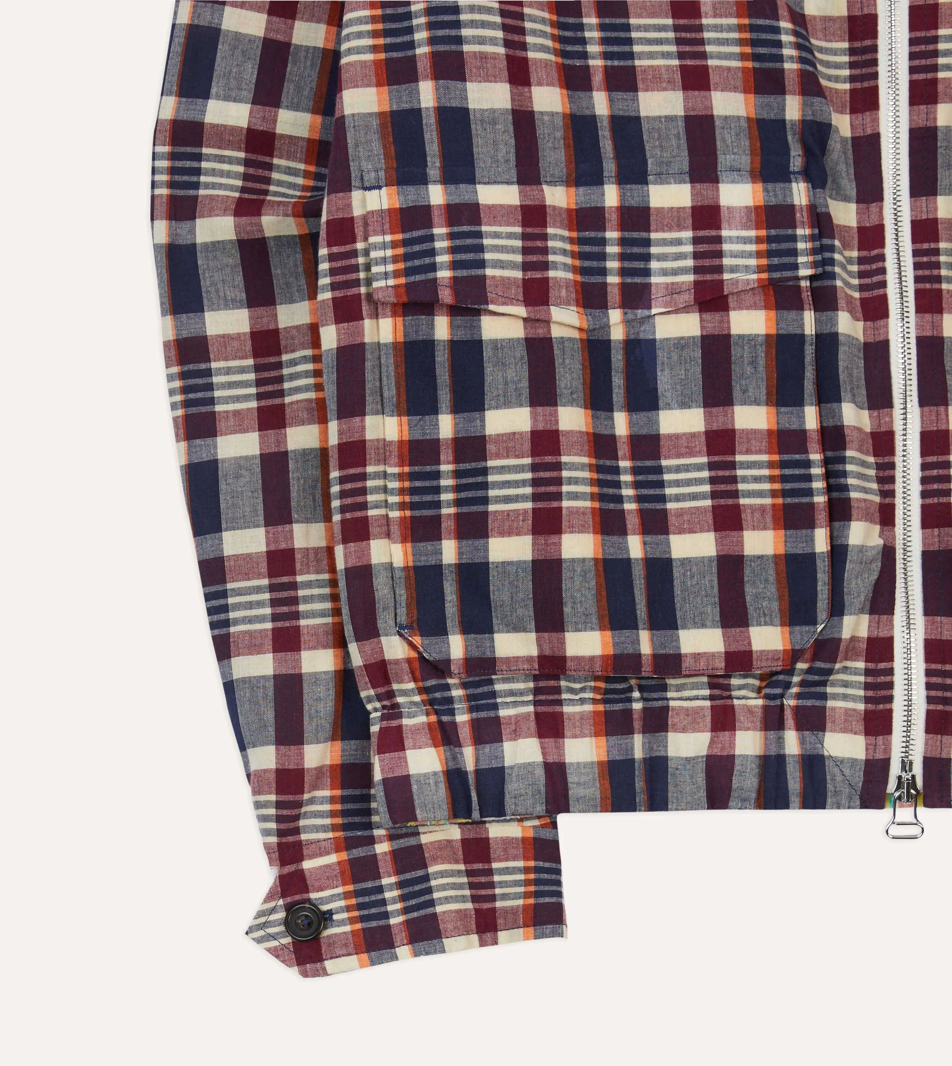 Waxed Madras Cotton Tennis Blouson Jacket sold by Drake's London product image thumbnail 5