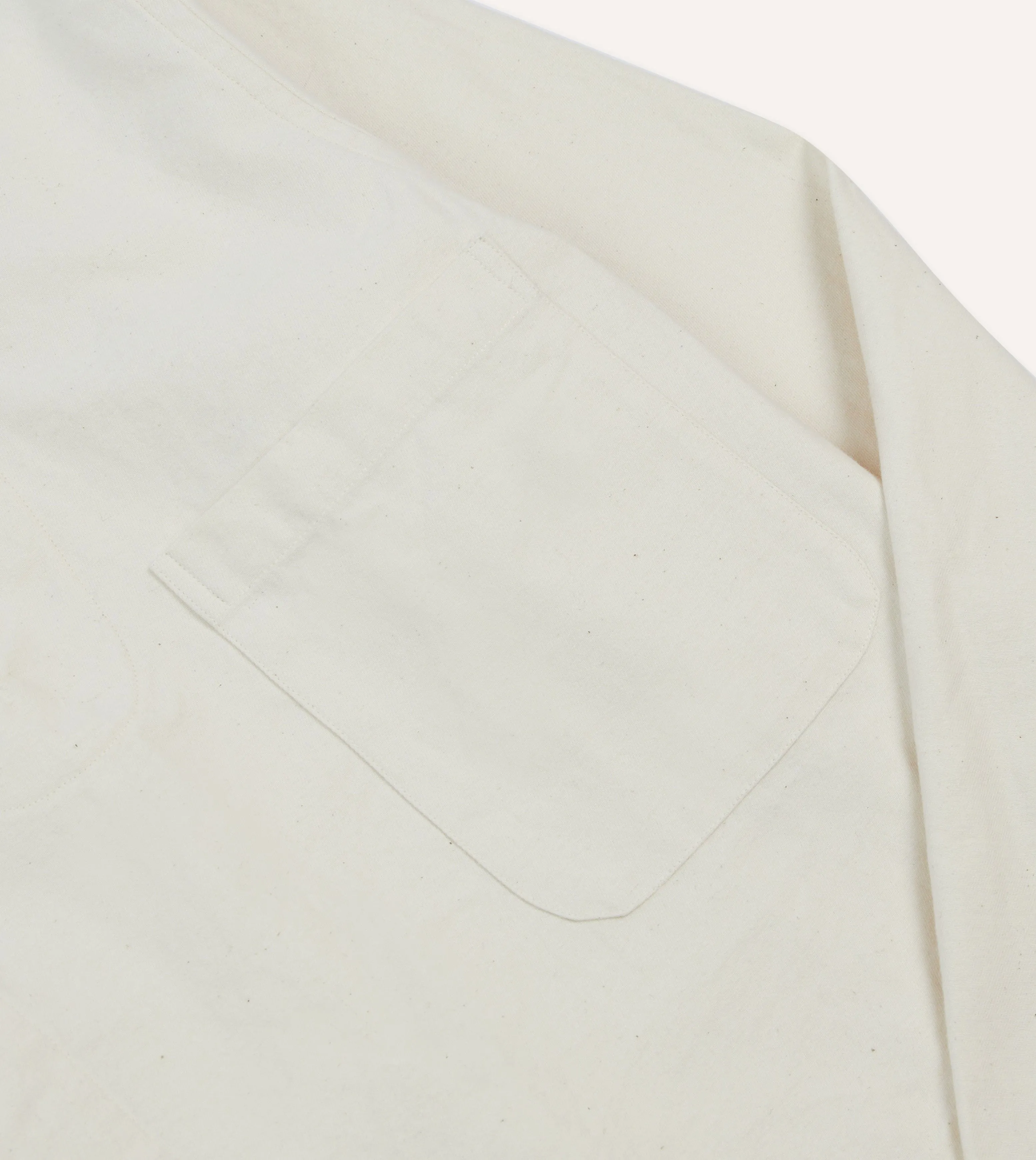 Ecru Cotton Twill Smock sold by Drake's London product image thumbnail 4