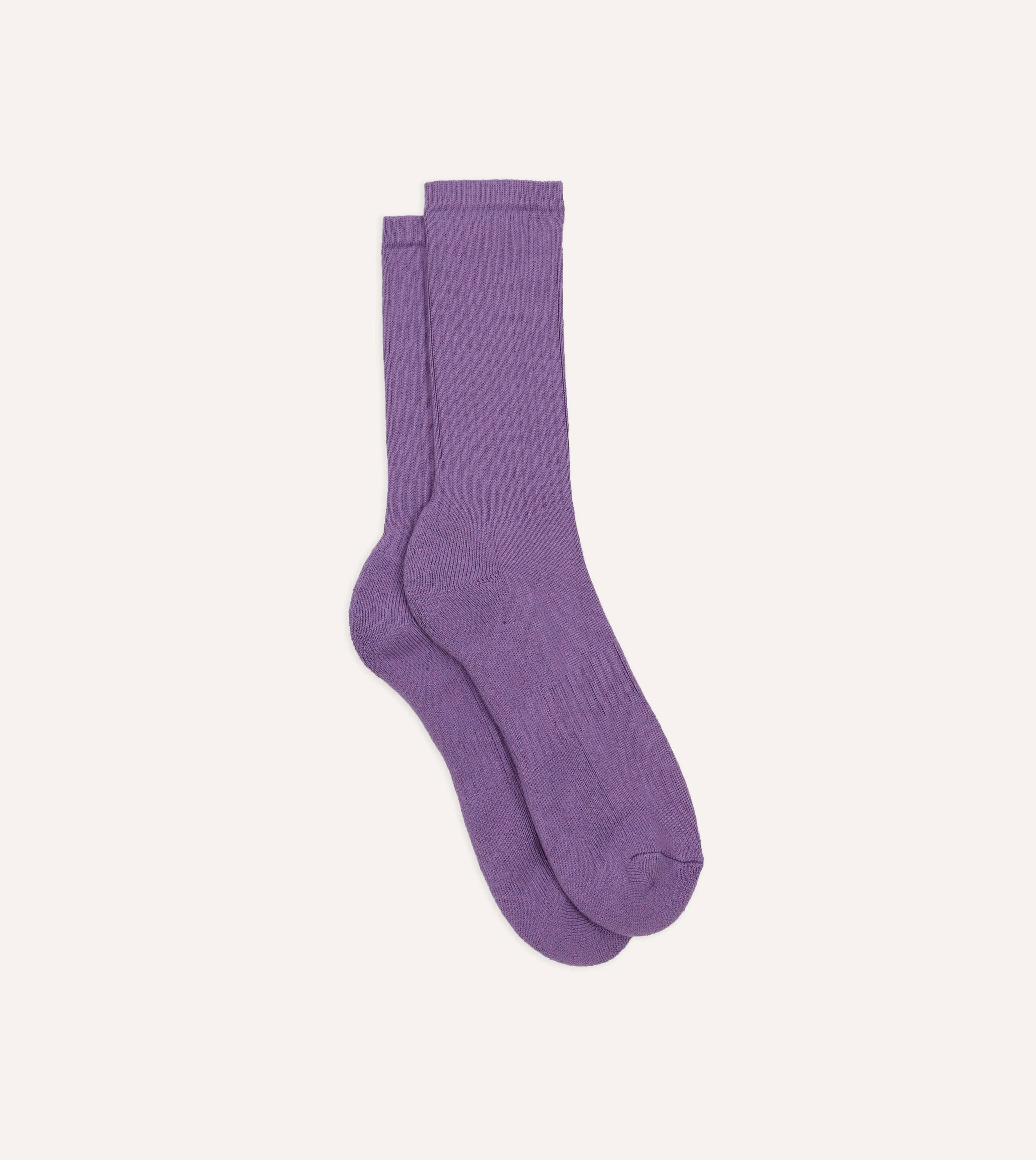 Purple Cotton Sports Socks sold by Drake's London