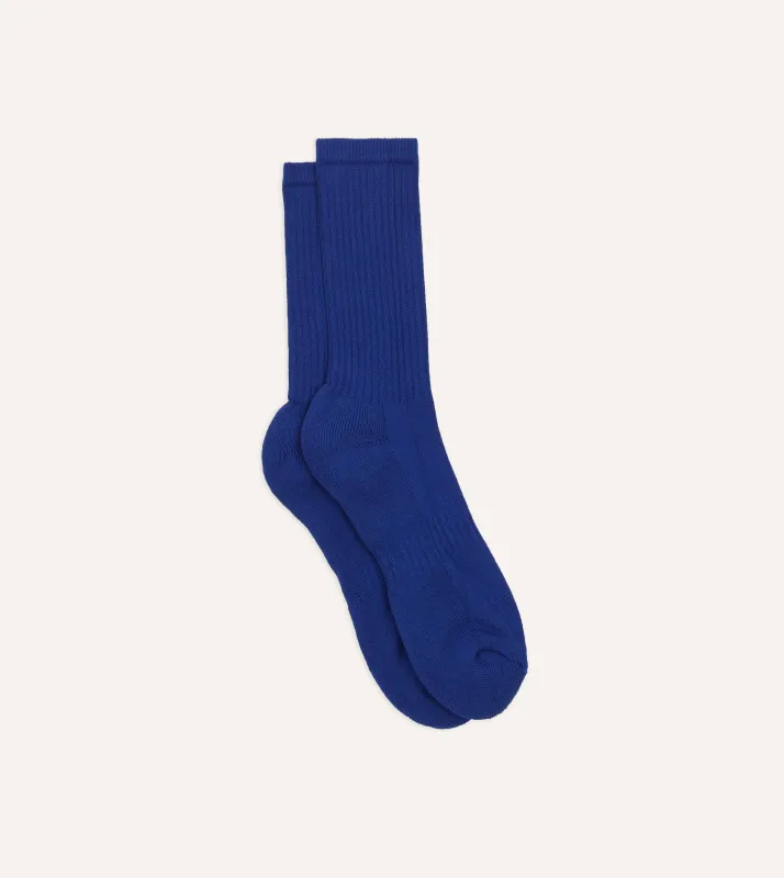 Blue Cotton Sports Socks sold by Drake's London
