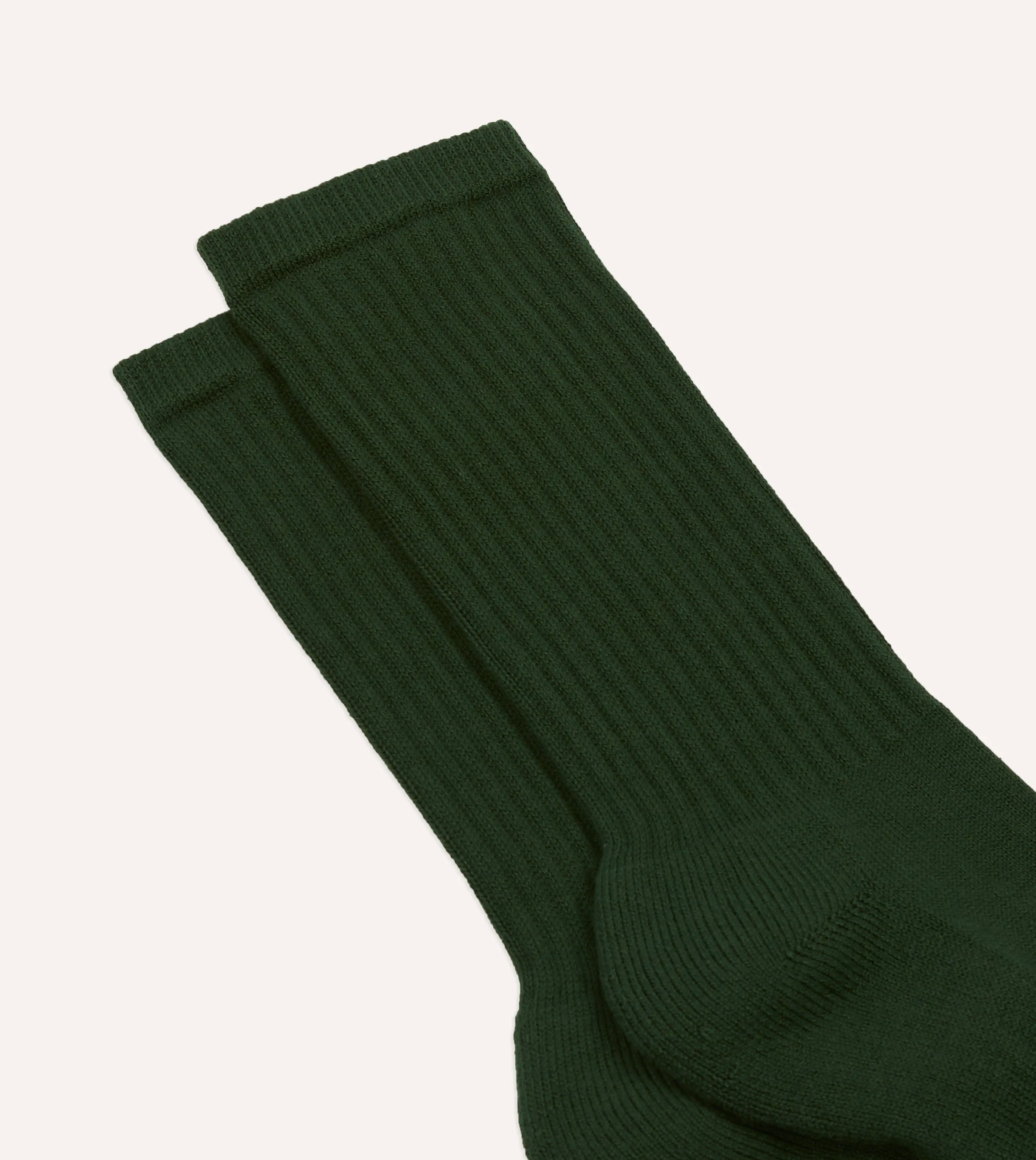 Forest Green Cotton Sports Socks sold by Drake's London product image thumbnail 3
