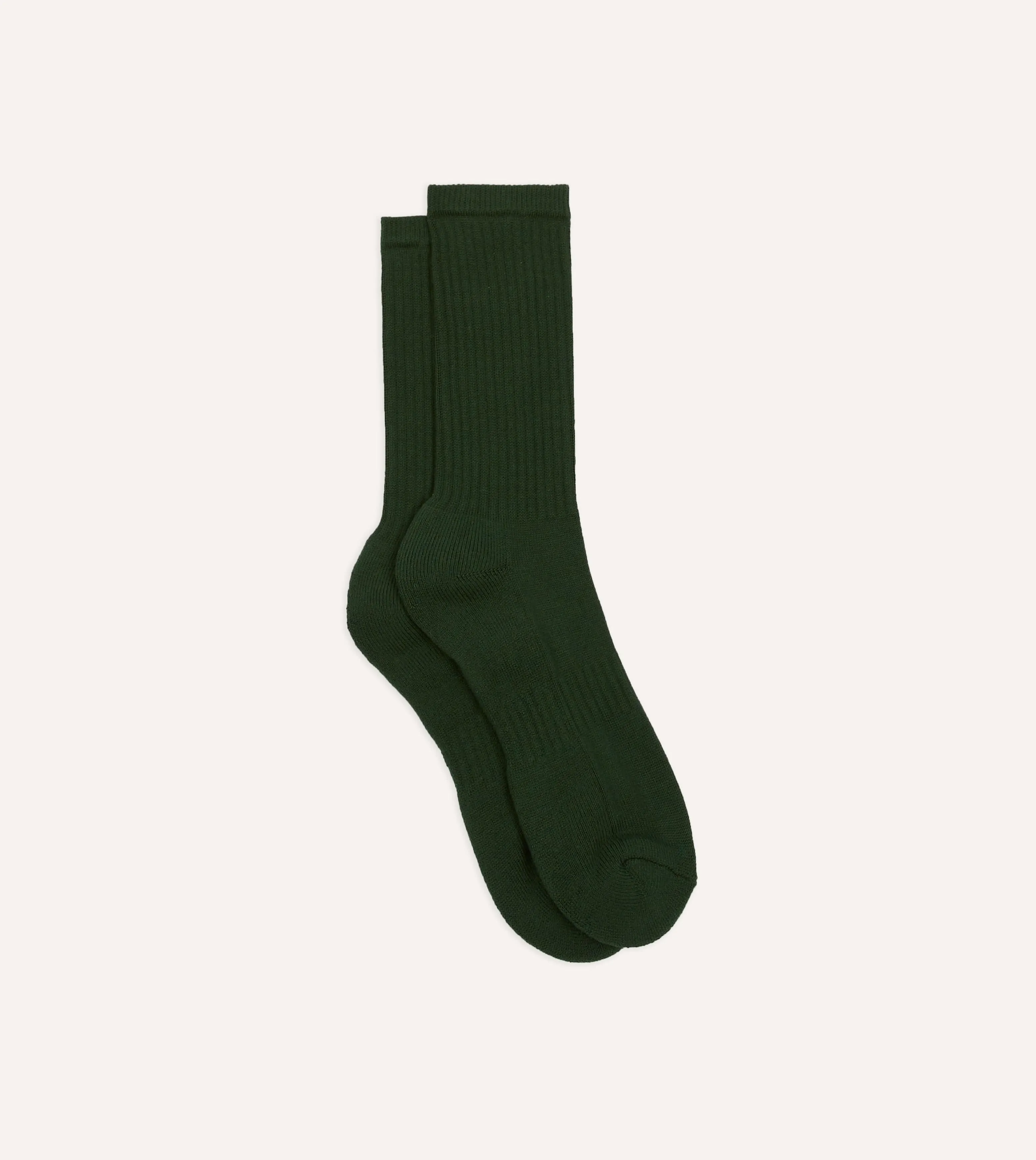 Forest Green Cotton Sports Socks sold by Drake's London
