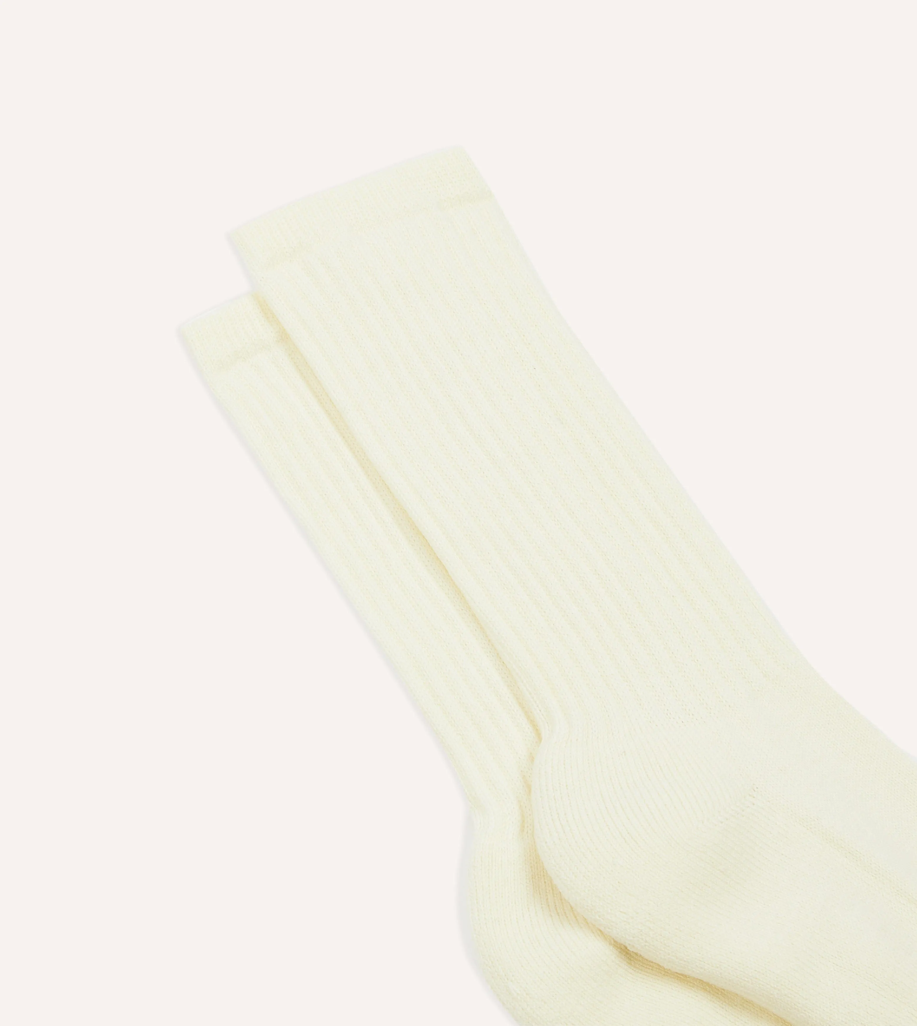 Ecru Cotton Sports Socks sold by Drake's London product image thumbnail 3