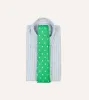 Green Large Spot Silk Self-Tipped Tie sold by Drake's London