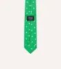 Green Large Spot Silk Self-Tipped Tie sold by Drake's London