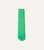 Green Large Spot Silk Self-Tipped Tie sold by Drake's London