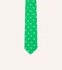 Green Large Spot Silk Self-Tipped Tie sold by Drake's London