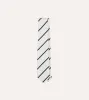 White and Navy Bar Stripe Repp Silk Tipped Tie sold by Drake's London