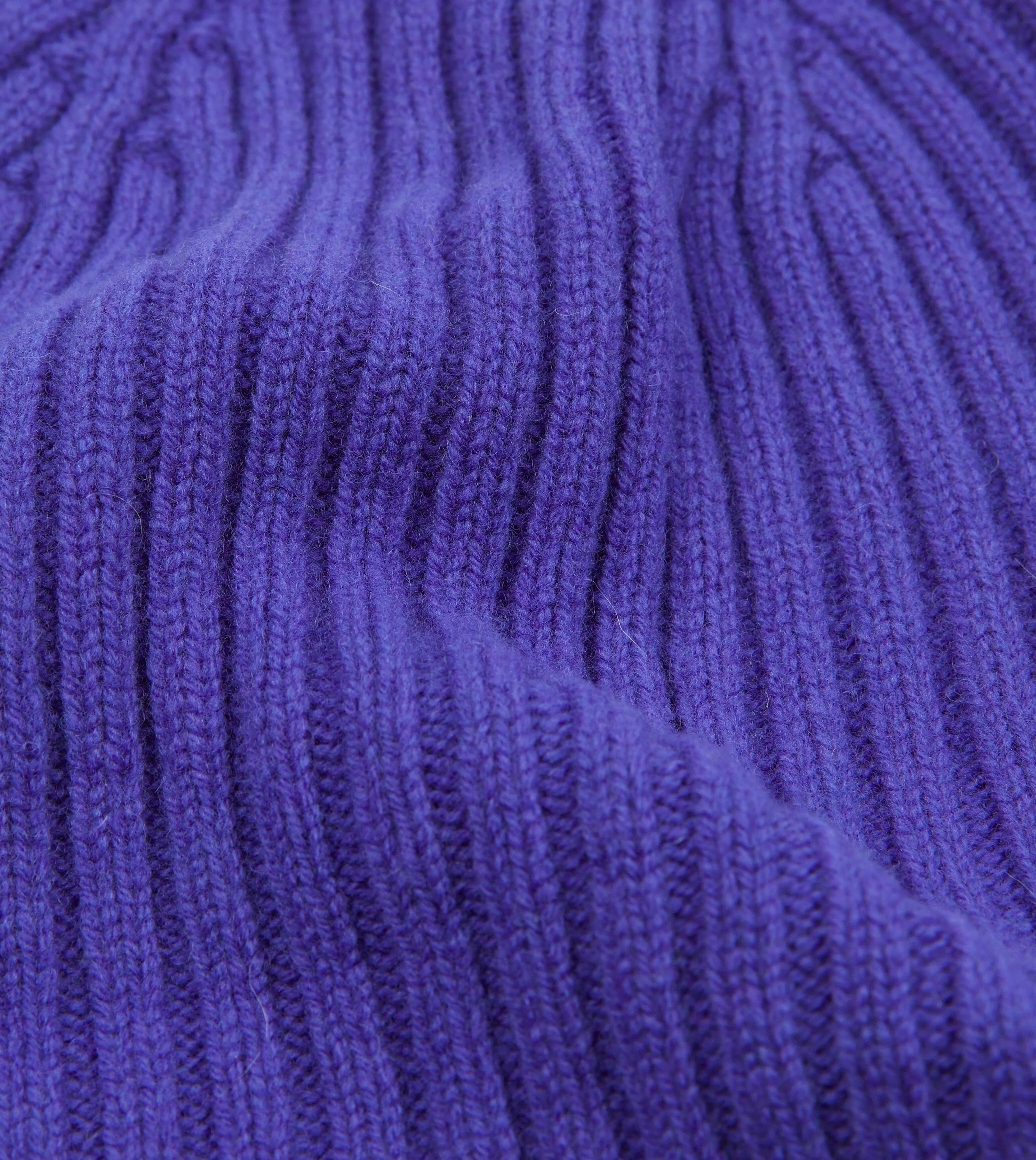 Purple Lambswool Ribbed Knit Cap sold by Drake's London product image thumbnail 2