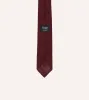 Maroon Fine Woven Grenadine Silk Hand Rolled Tie sold by Drake's London