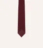 Maroon Fine Woven Grenadine Silk Hand Rolled Tie sold by Drake's London