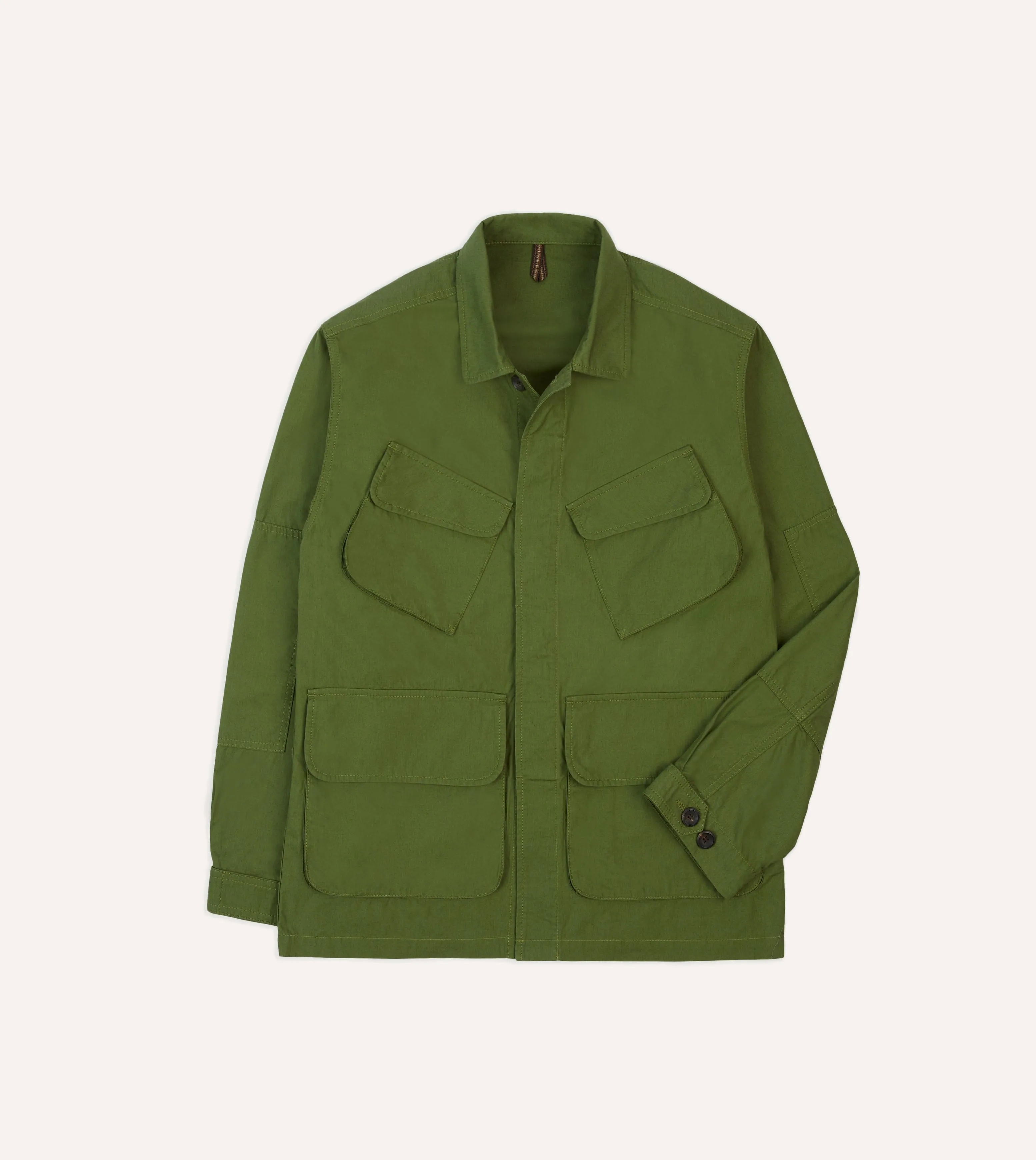 Olive Cotton Jungle Jacket sold by Drake's London