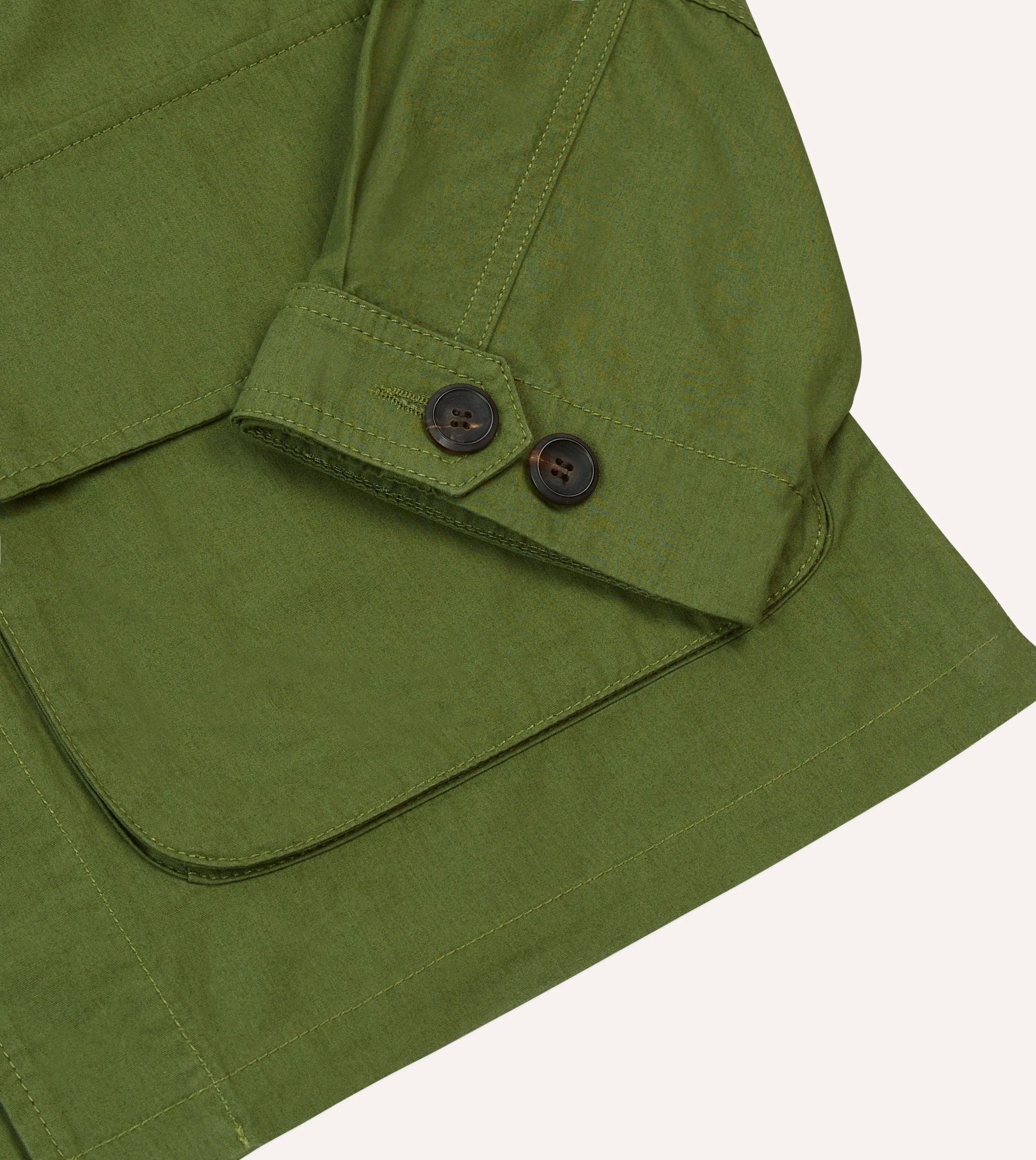 Olive Cotton Jungle Jacket sold by Drake's London product image thumbnail 5