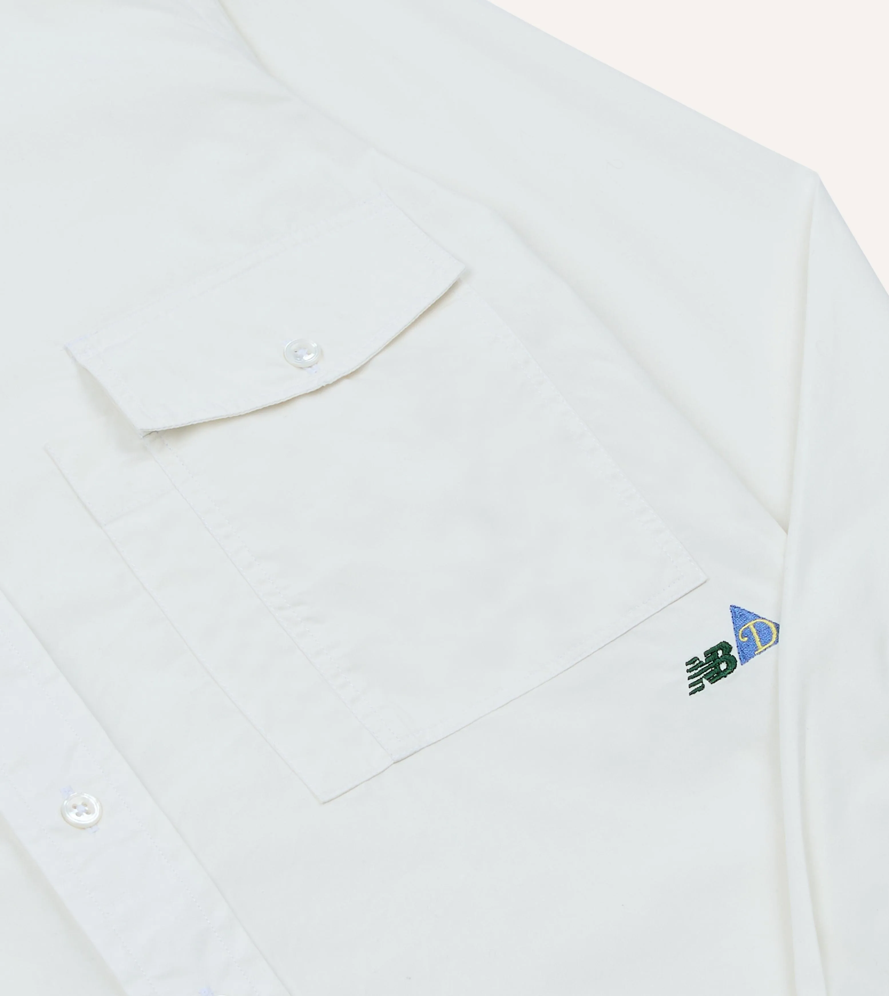 Drake’s and New Balance Poplin Hiking Shirt sold by Drake's London product image thumbnail 4