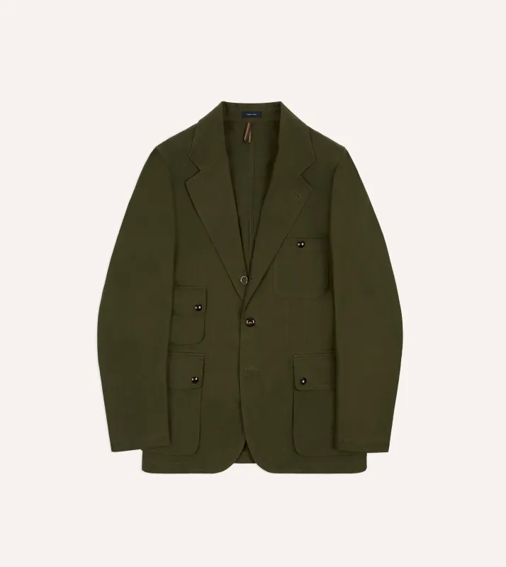 Drake’s and New Balance Waxed Herringbone Cotton Games Blazer sold by Drake's London