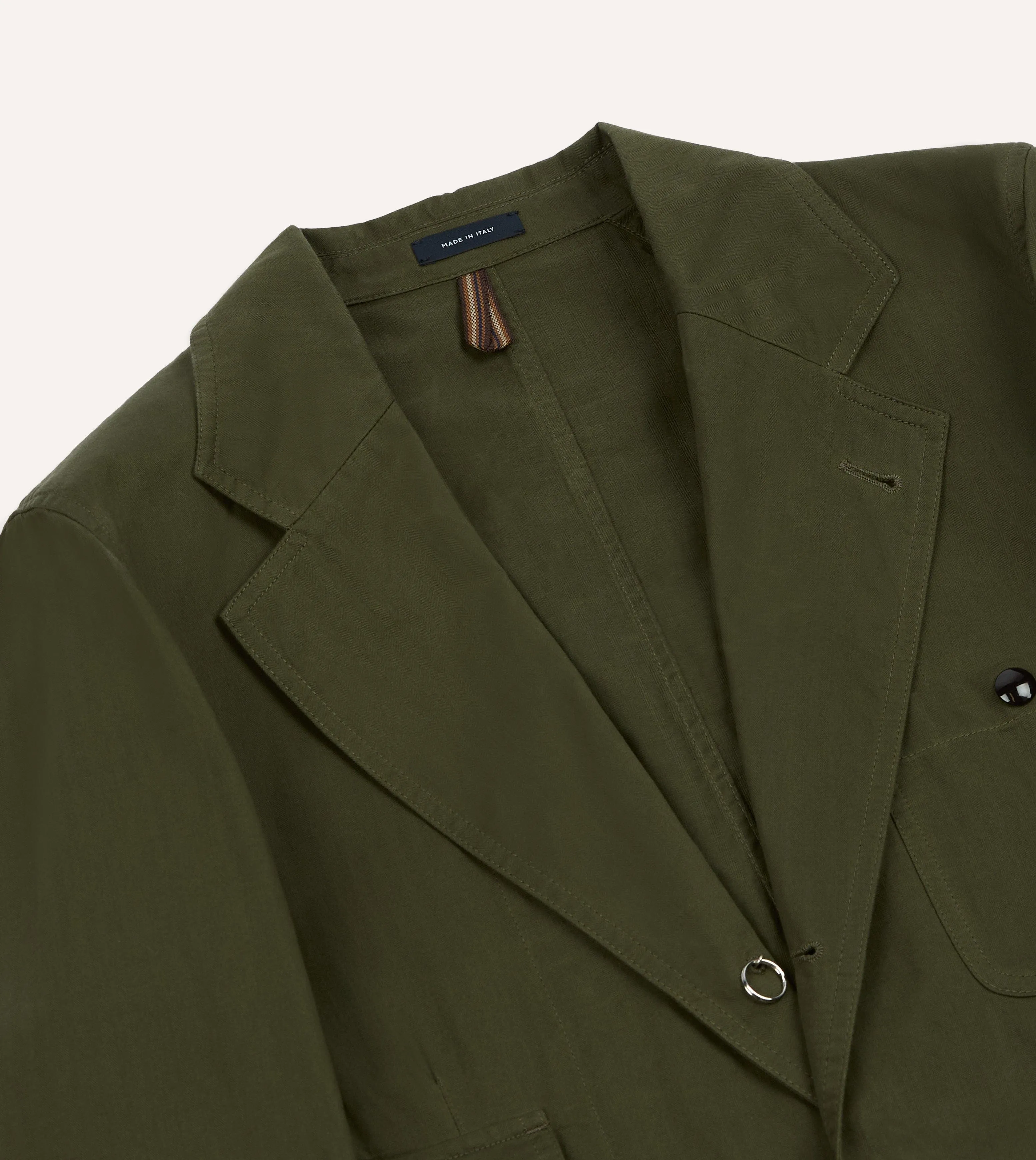 Drake’s and New Balance Waxed Herringbone Cotton Games Blazer sold by Drake's London product image thumbnail 3