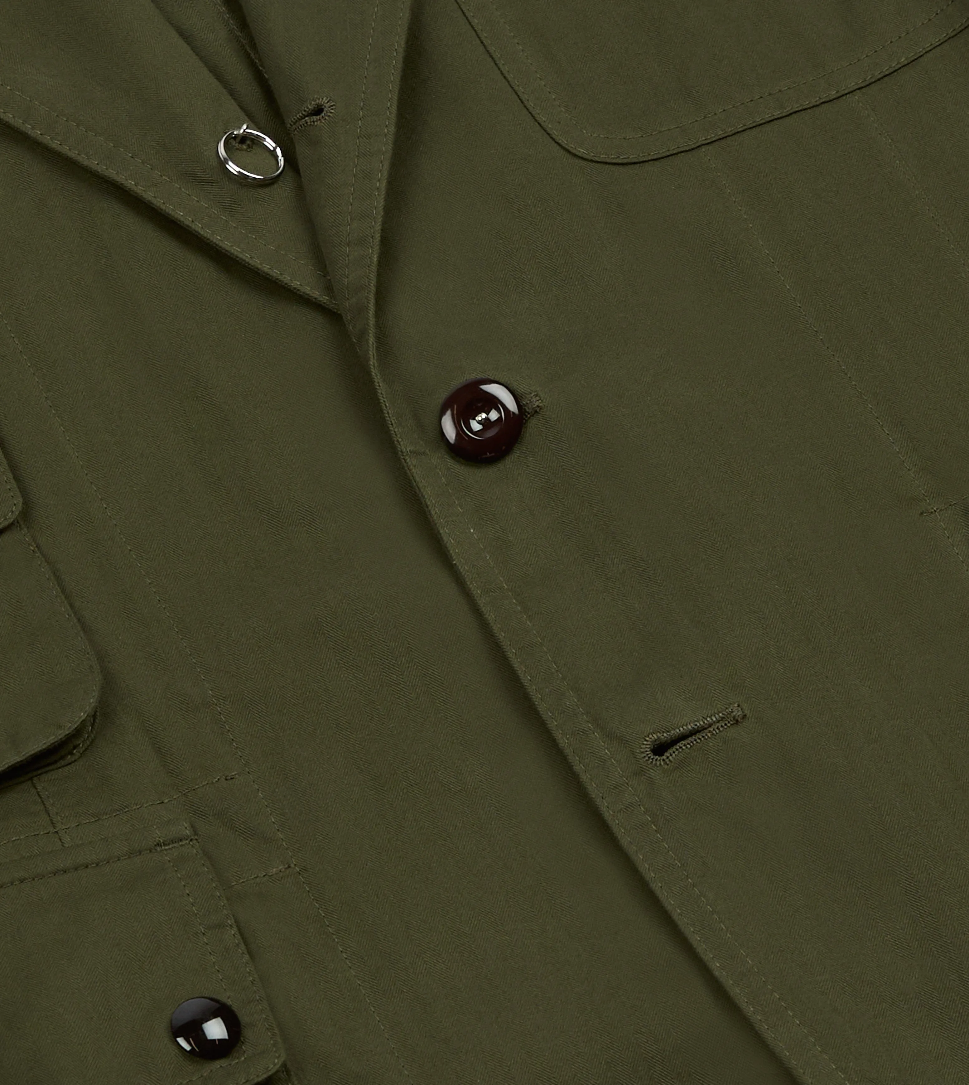 Drake’s and New Balance Waxed Herringbone Cotton Games Blazer sold by Drake's London product image thumbnail 5