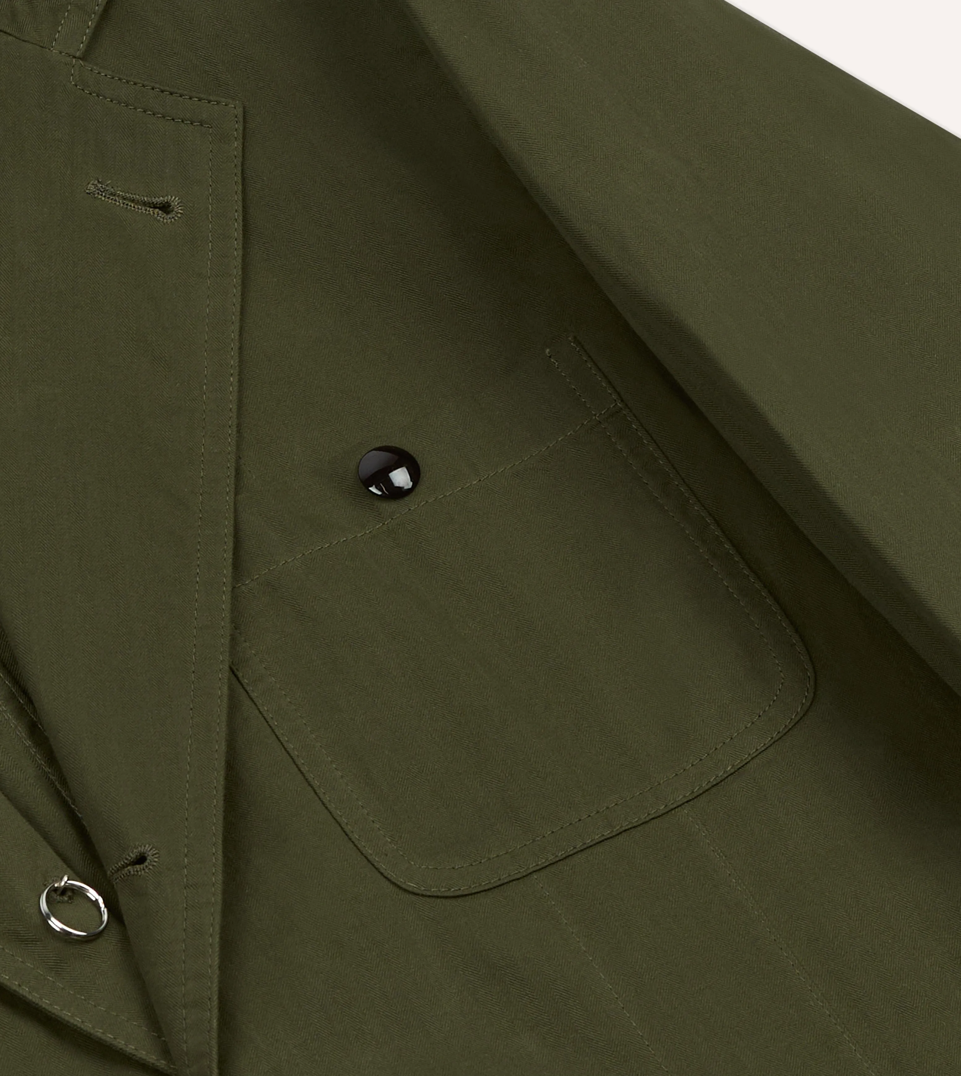 Drake’s and New Balance Waxed Herringbone Cotton Games Blazer sold by Drake's London product image thumbnail 4