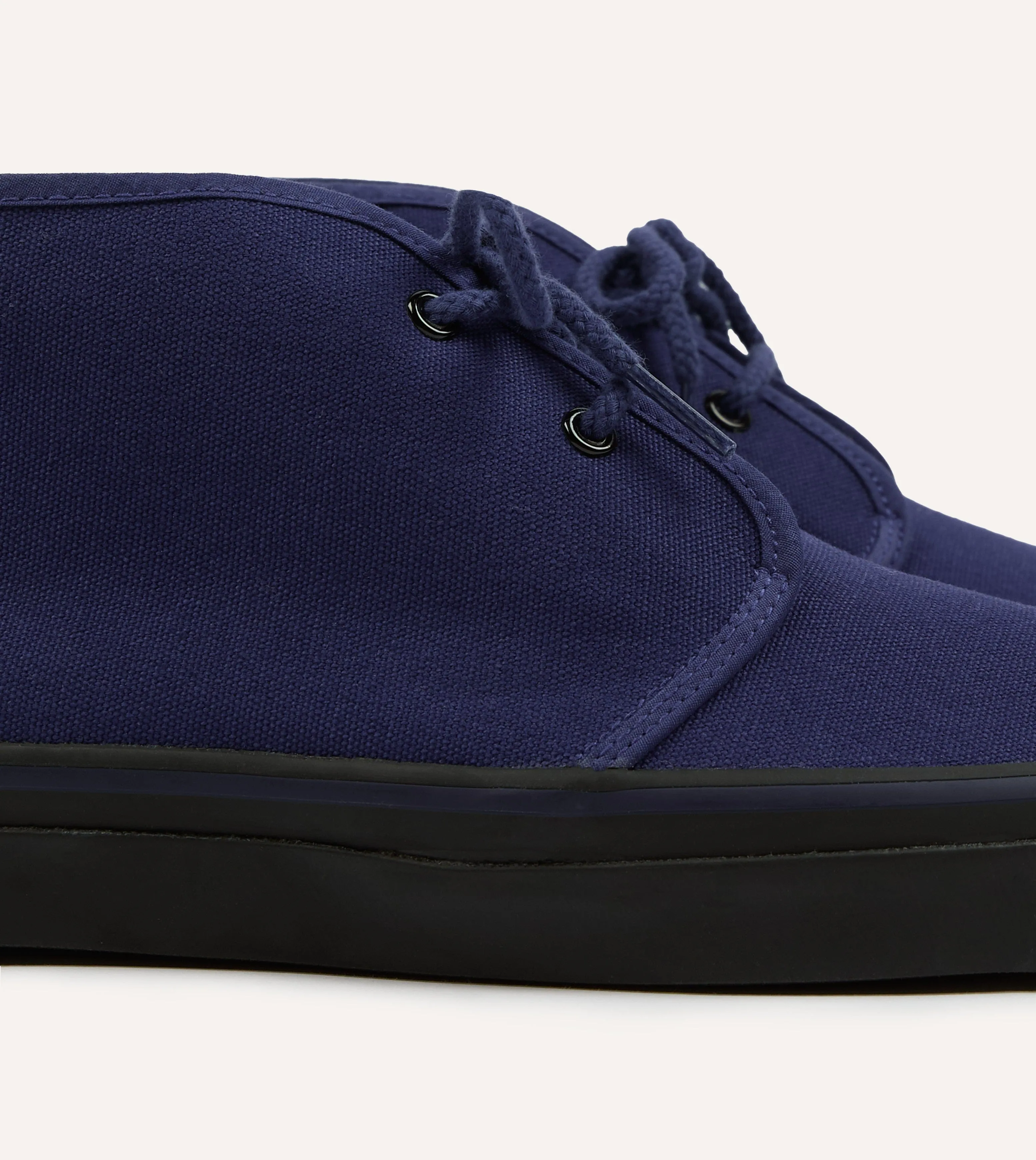 Wakouwa by Anatomica Navy Cotton Canvas Chukka Trainers sold by Drake's London product image thumbnail 3