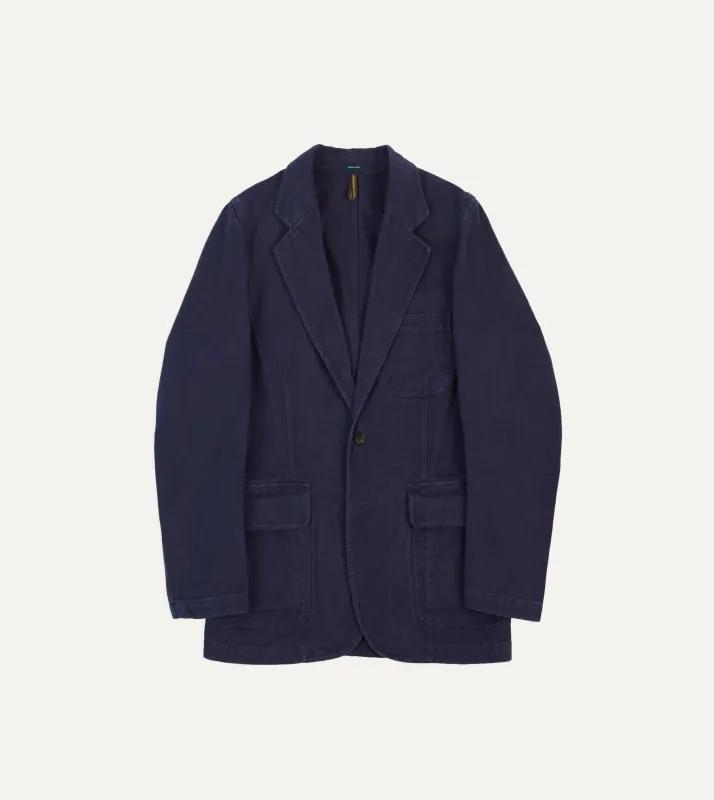 Navy Heavy Cotton Twill Games Blazer Mk. I sold by Drake's London