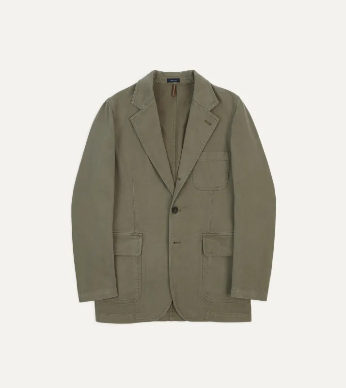 Khaki Heavy Cotton Twill Games Blazer Mk. I sold by Drake's London