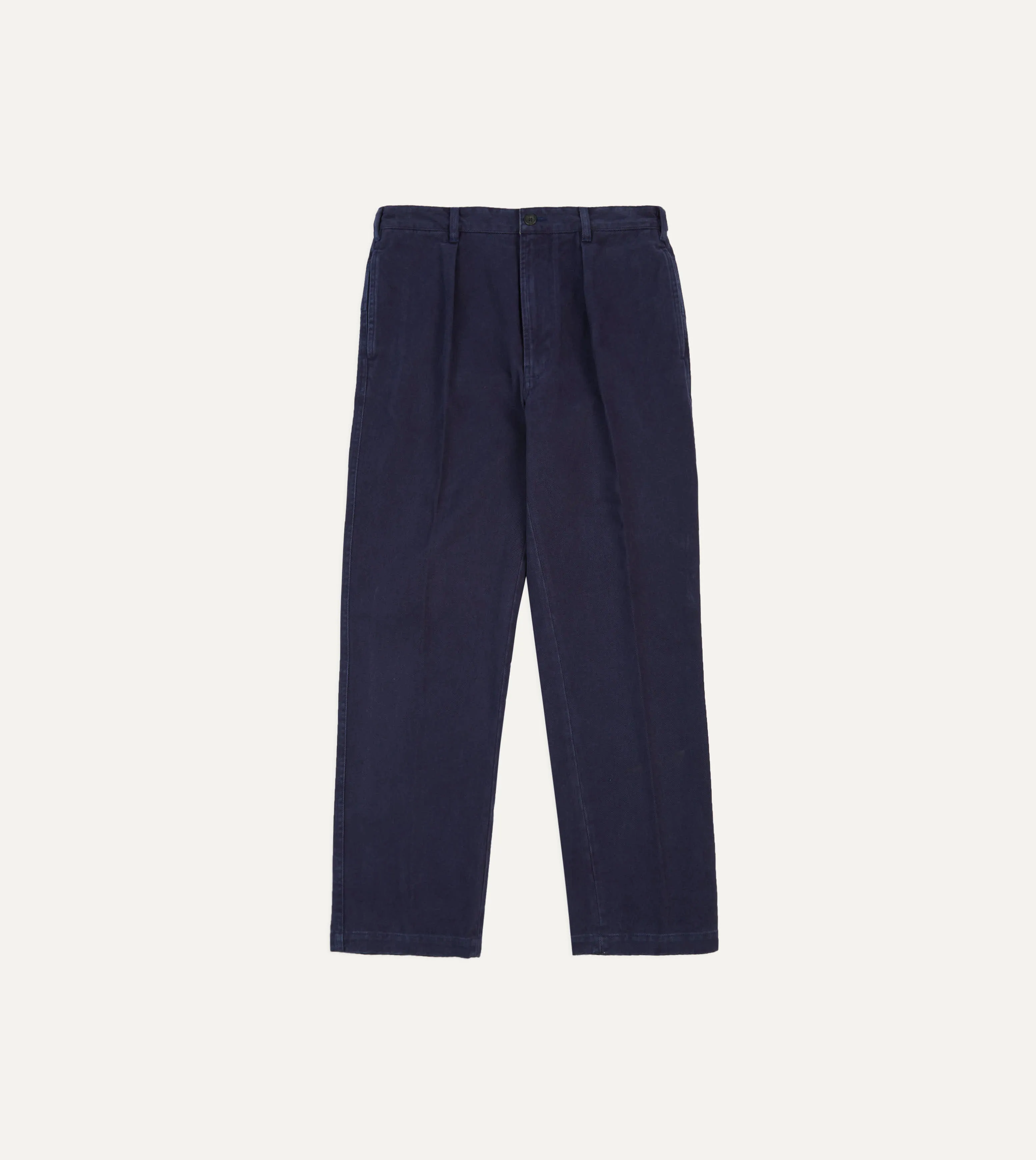 Indigo Heavy Cotton Twill Games Trousers sold by Drake's London product image thumbnail 3