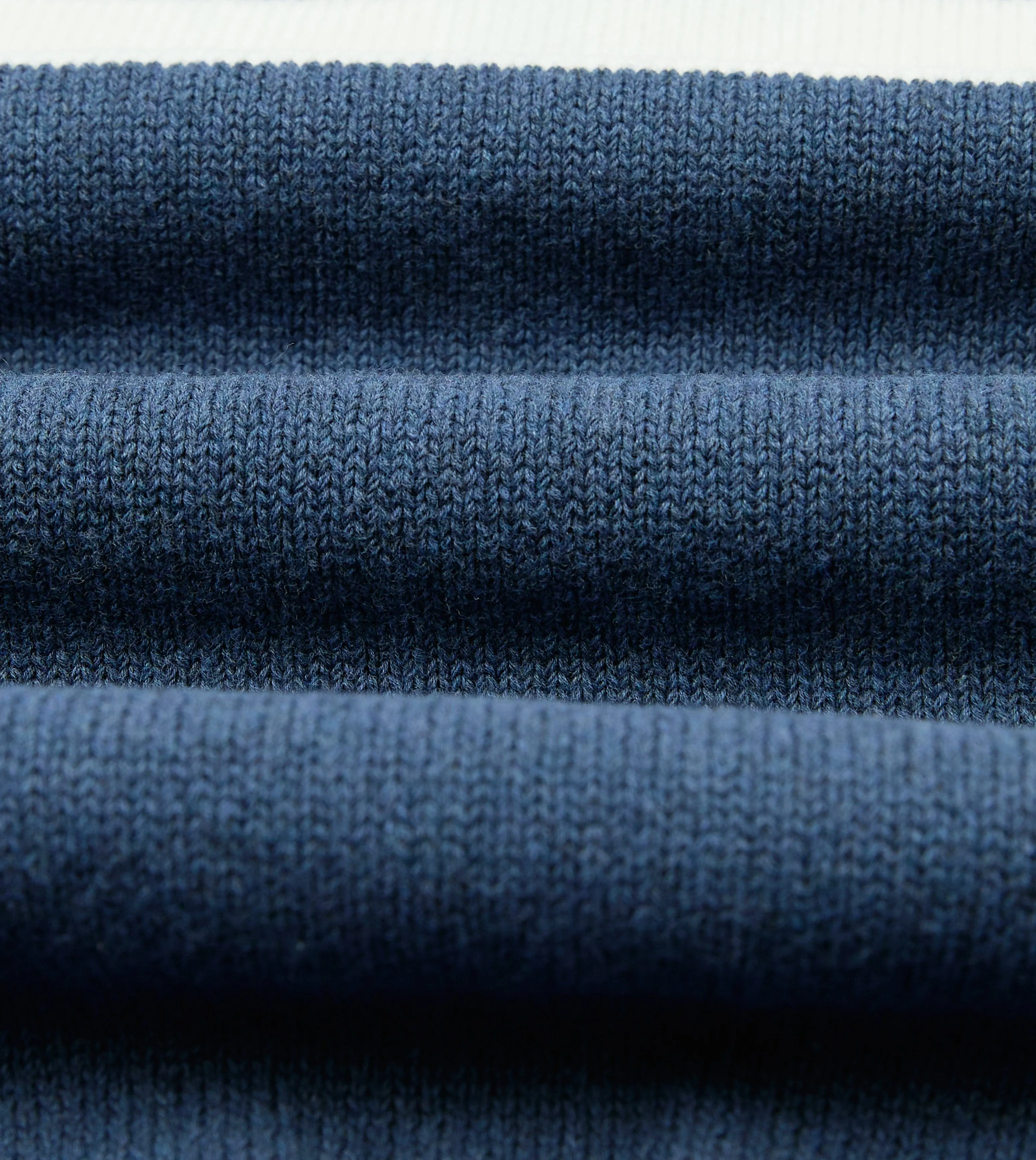 Blue Stripe Knitted Crepe Cotton Short-Sleeve Polo Shirt sold by Drake's London product image thumbnail 2