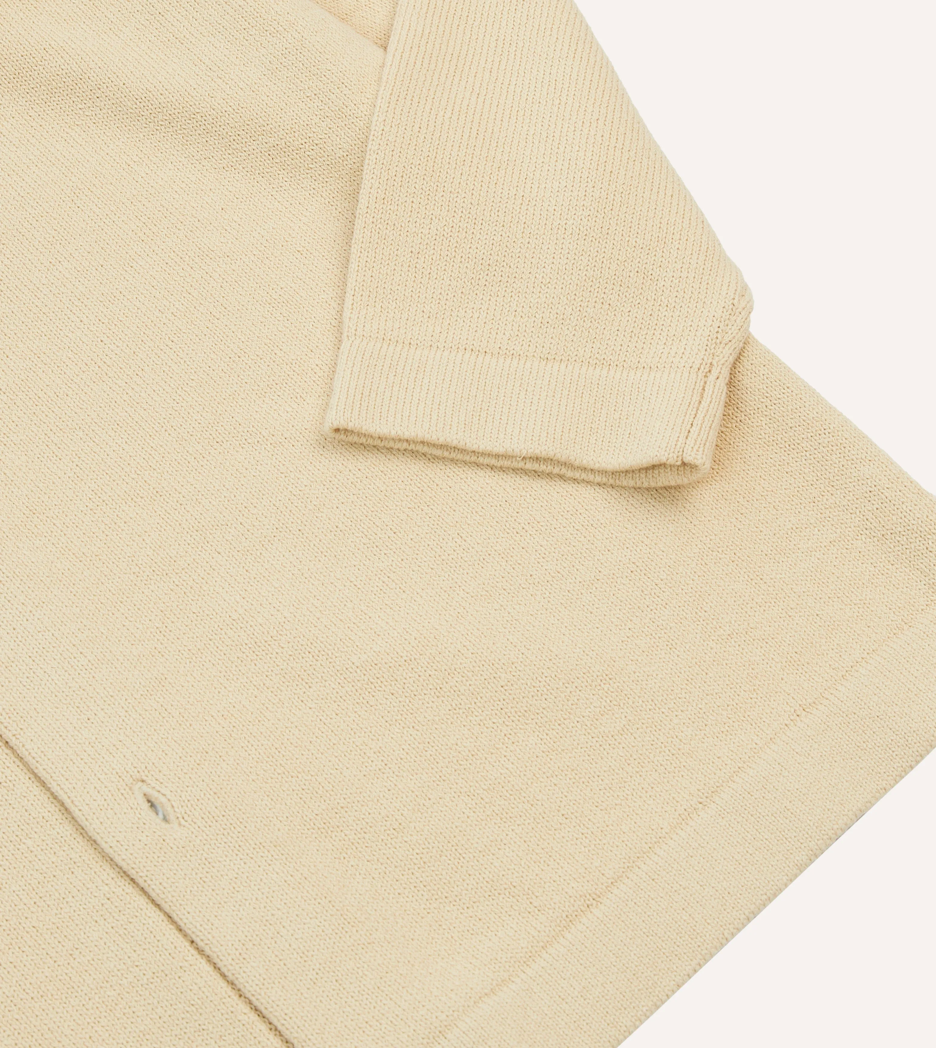 Sand Cotton Button-Through Knit sold by Drake's London product image thumbnail 4