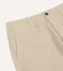 Cream Cotton Wide Leg Flat Front Chino sold by Drake's London