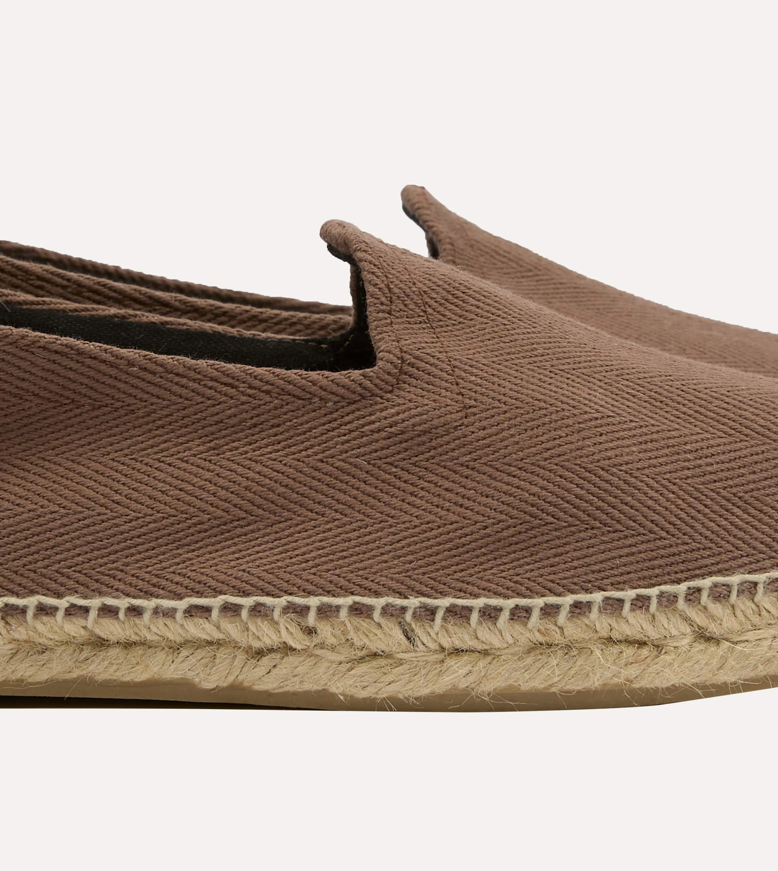 Taupe Herringbone Cotton Espadrilles sold by Drake's London product image thumbnail 3