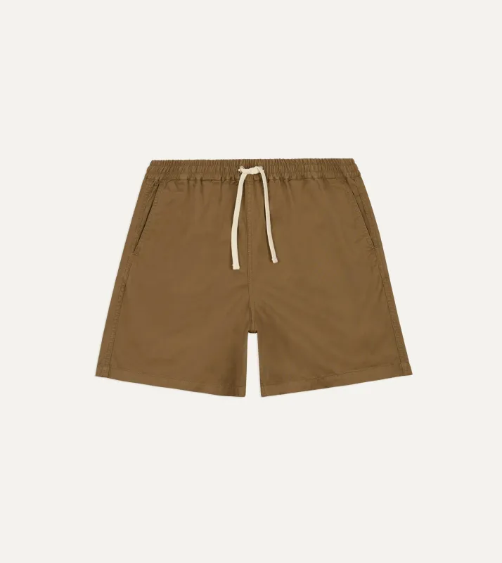 Michael McGregor for Drake's Fawn Drawstring Shorts sold by Drake's London