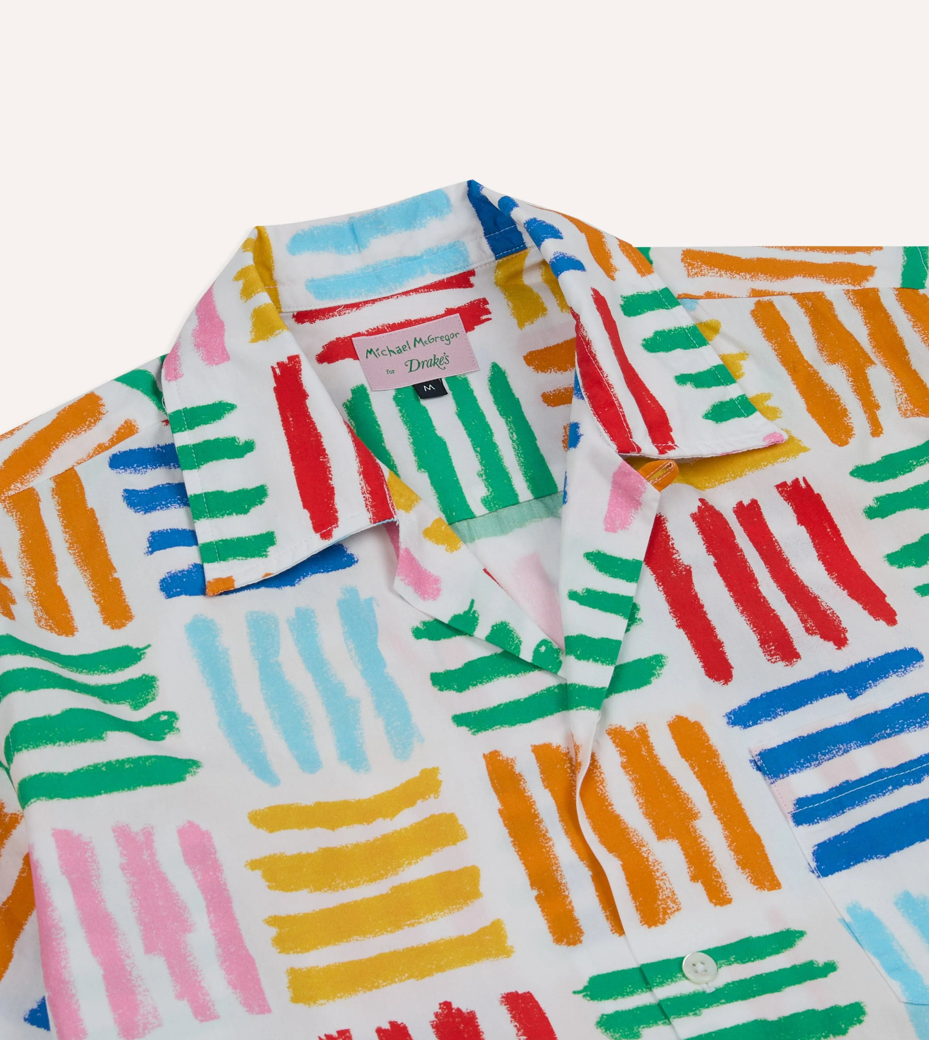 Michael McGregor for Drake's Check Camp Collar Shirt sold by Drake's London product image thumbnail 3