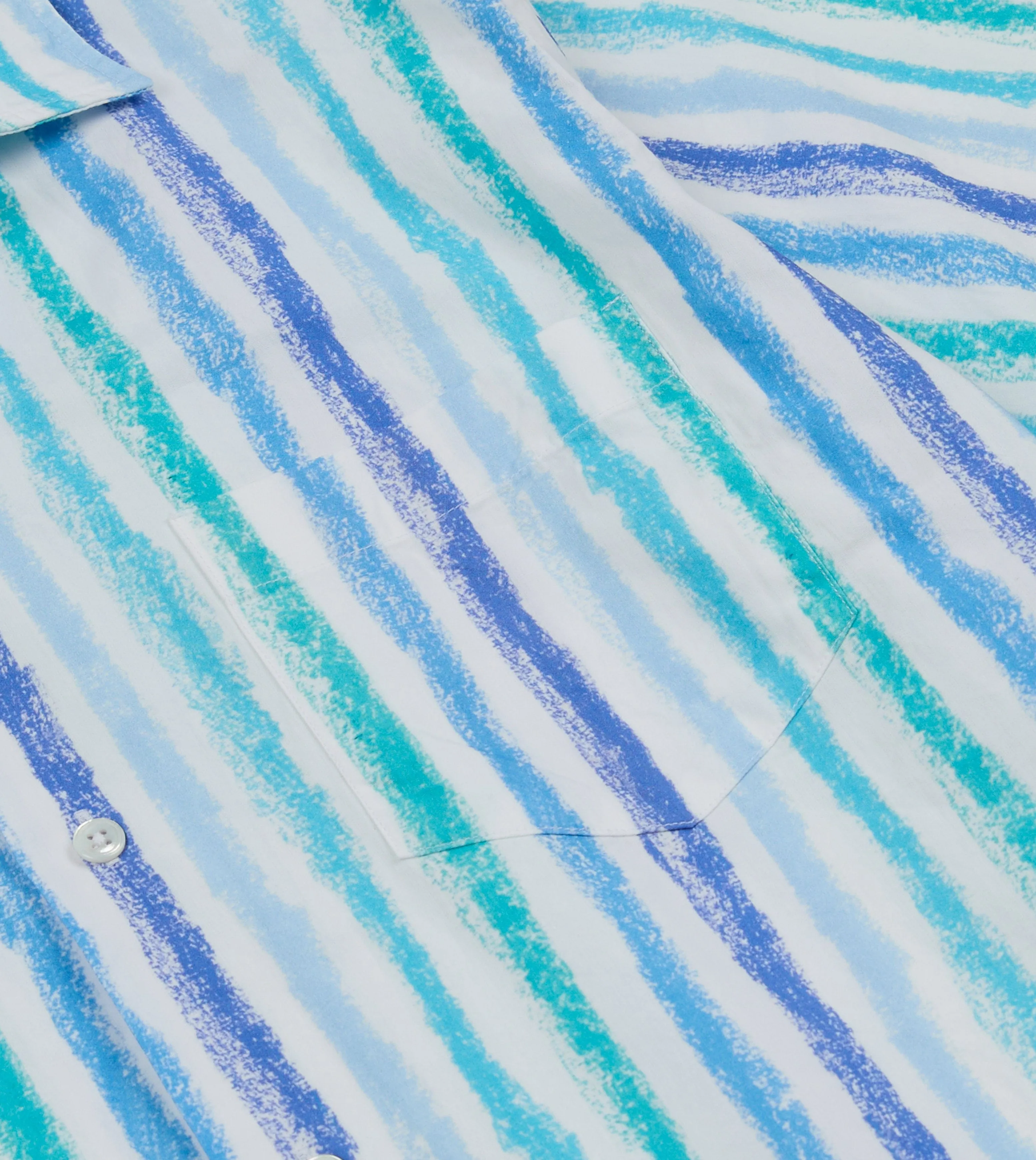 Michael McGregor for Drake's Stripe Camp Collar Shirt sold by Drake's London product image thumbnail 4