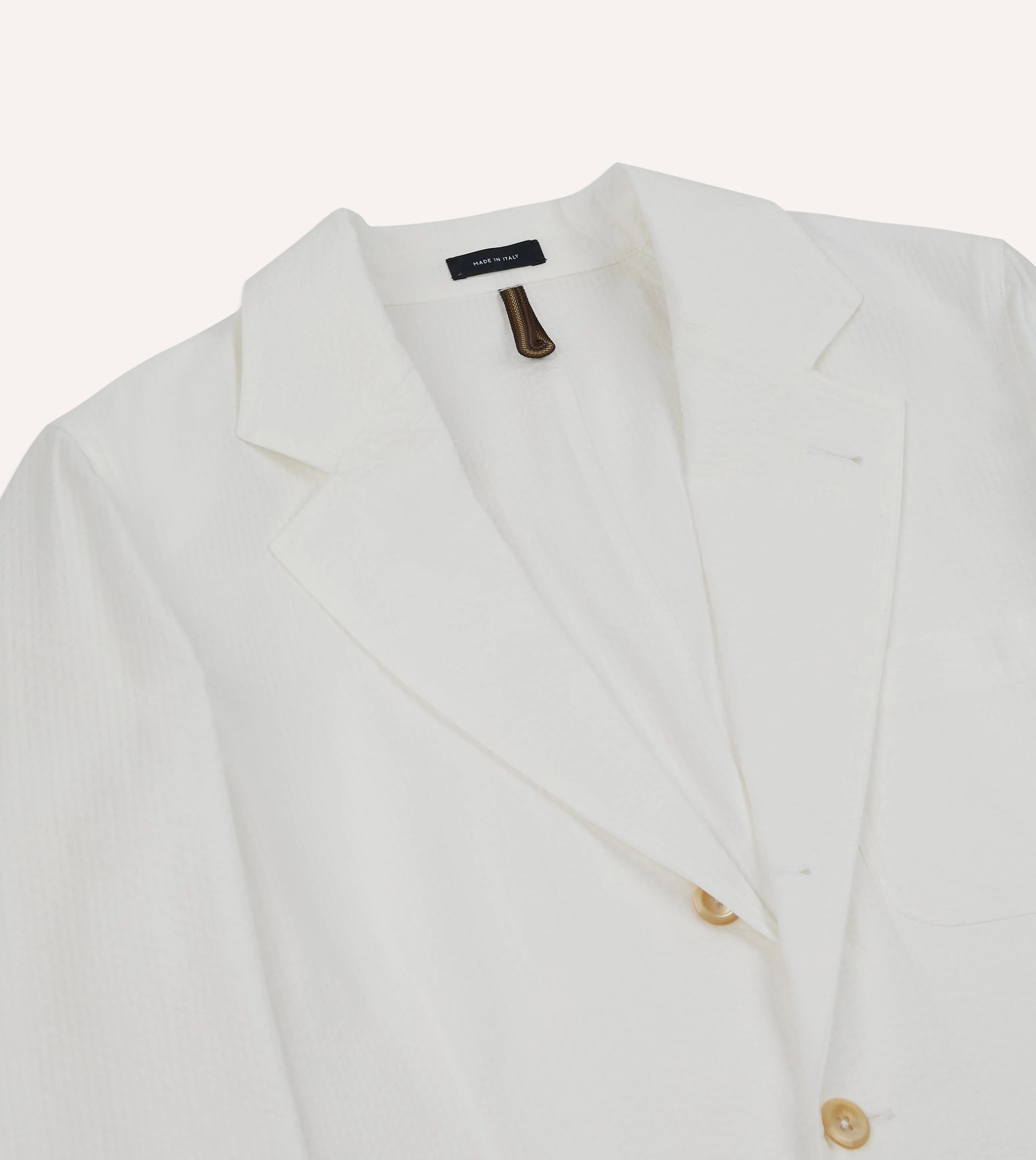 Michael McGregor for Drake’s White Seersucker Games Blazer Mk. I sold by Drake's London product image thumbnail 3