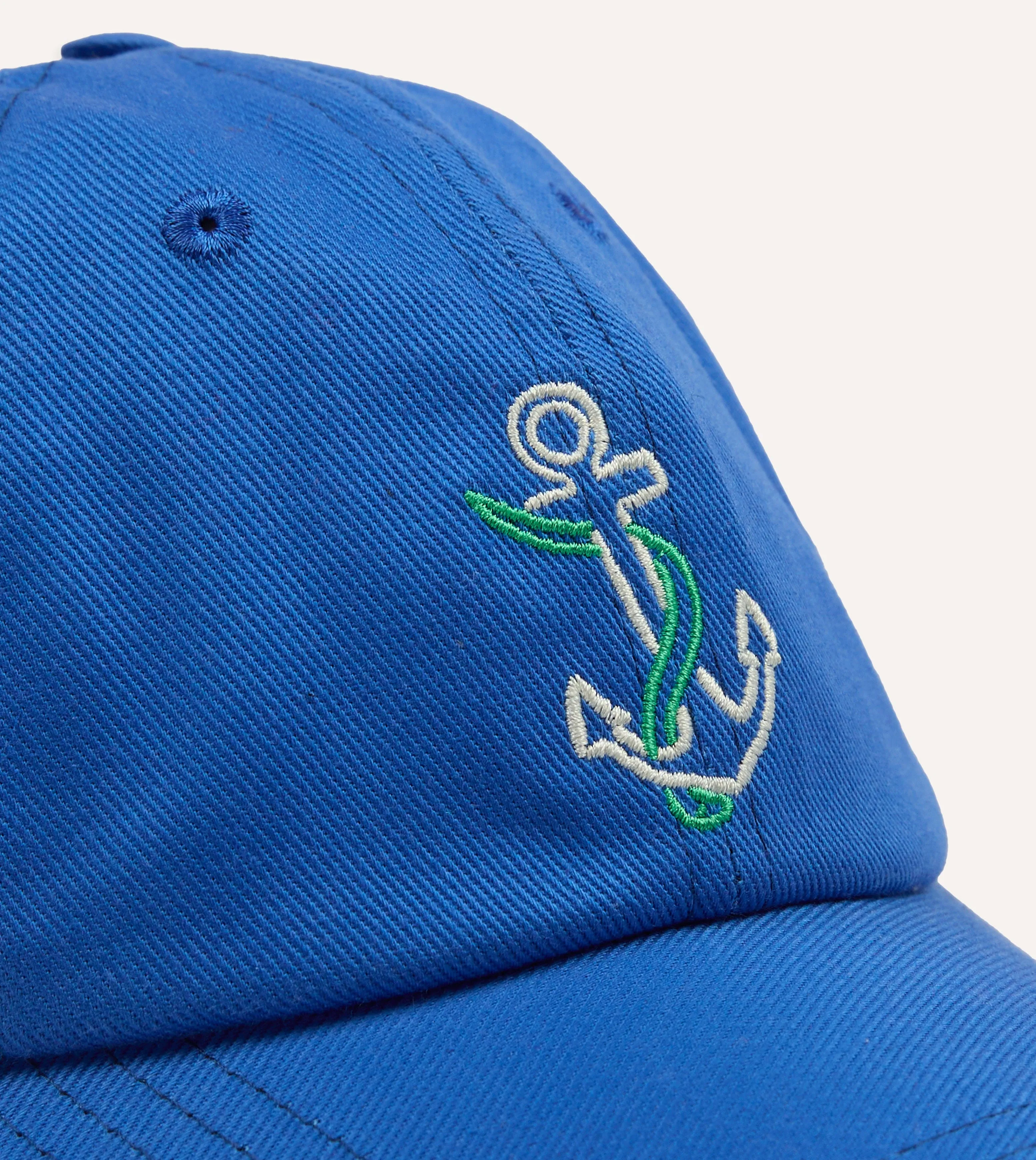 Michael McGregor for Drake's Anchor Cotton Baseball Cap sold by Drake's London product image thumbnail 3